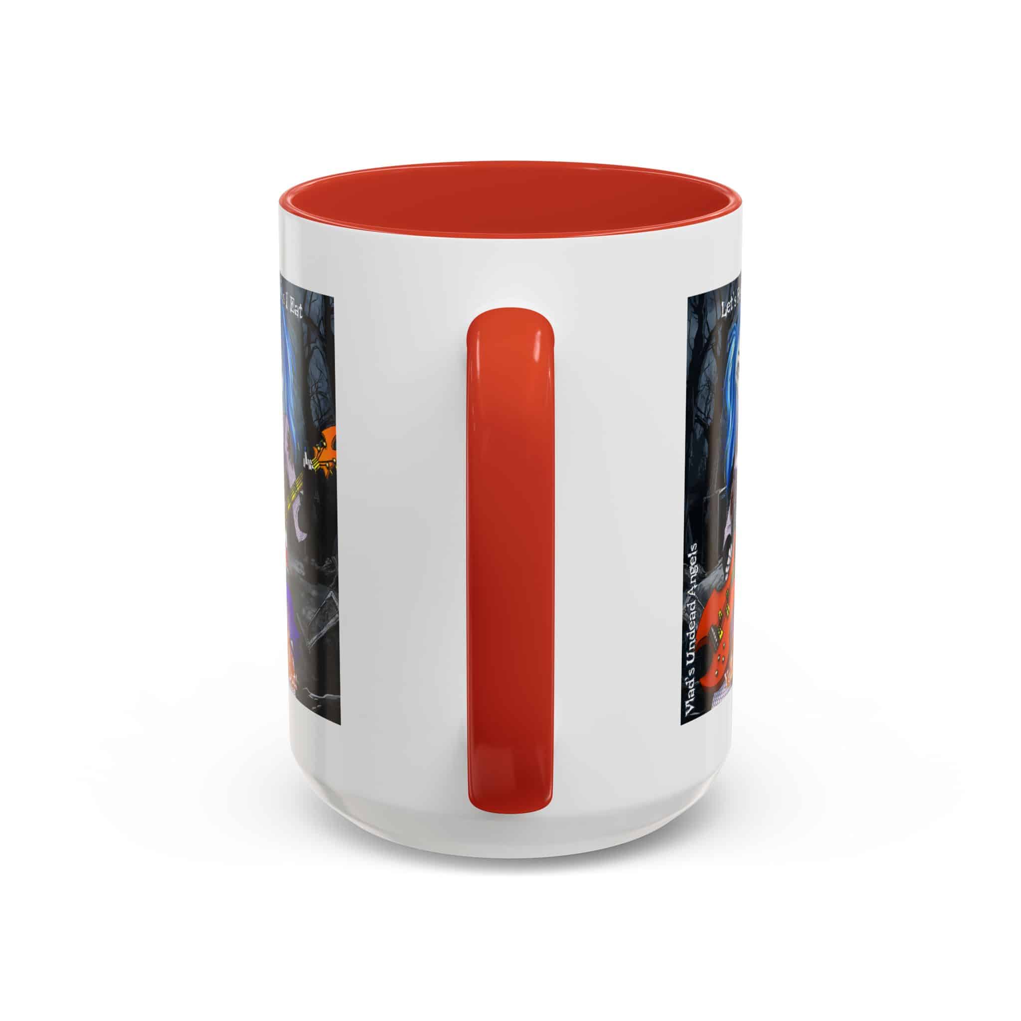 Ashley Undead Angel Zombie Bass Guitarist – Classic Art V2 w/Text Accent Coffee Mug (11, 15oz) - Image 36
