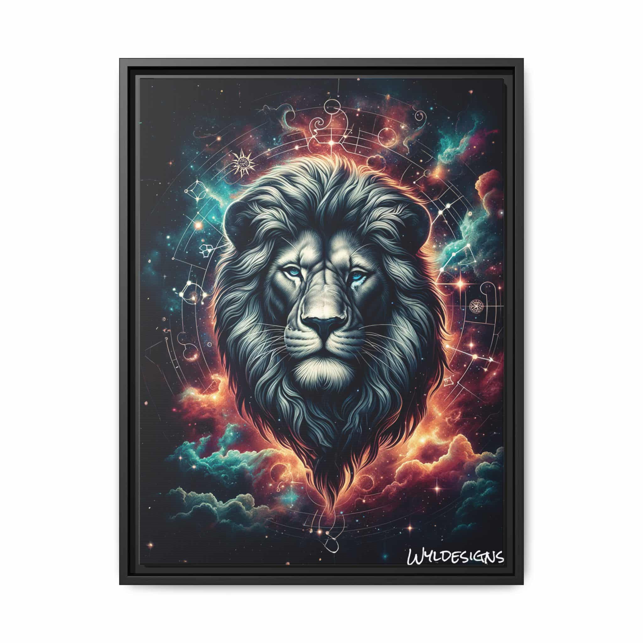Lion In The Sky WD-D014 By Wyldesigns Matte Canvas, Black Frame - Image 7