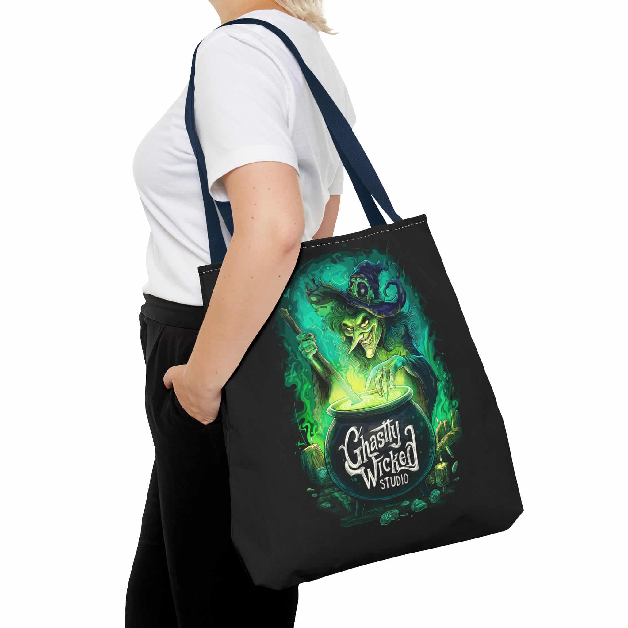 Ghastly Wicked Cauldron Witch Tote Bag (AOP) - Image 60