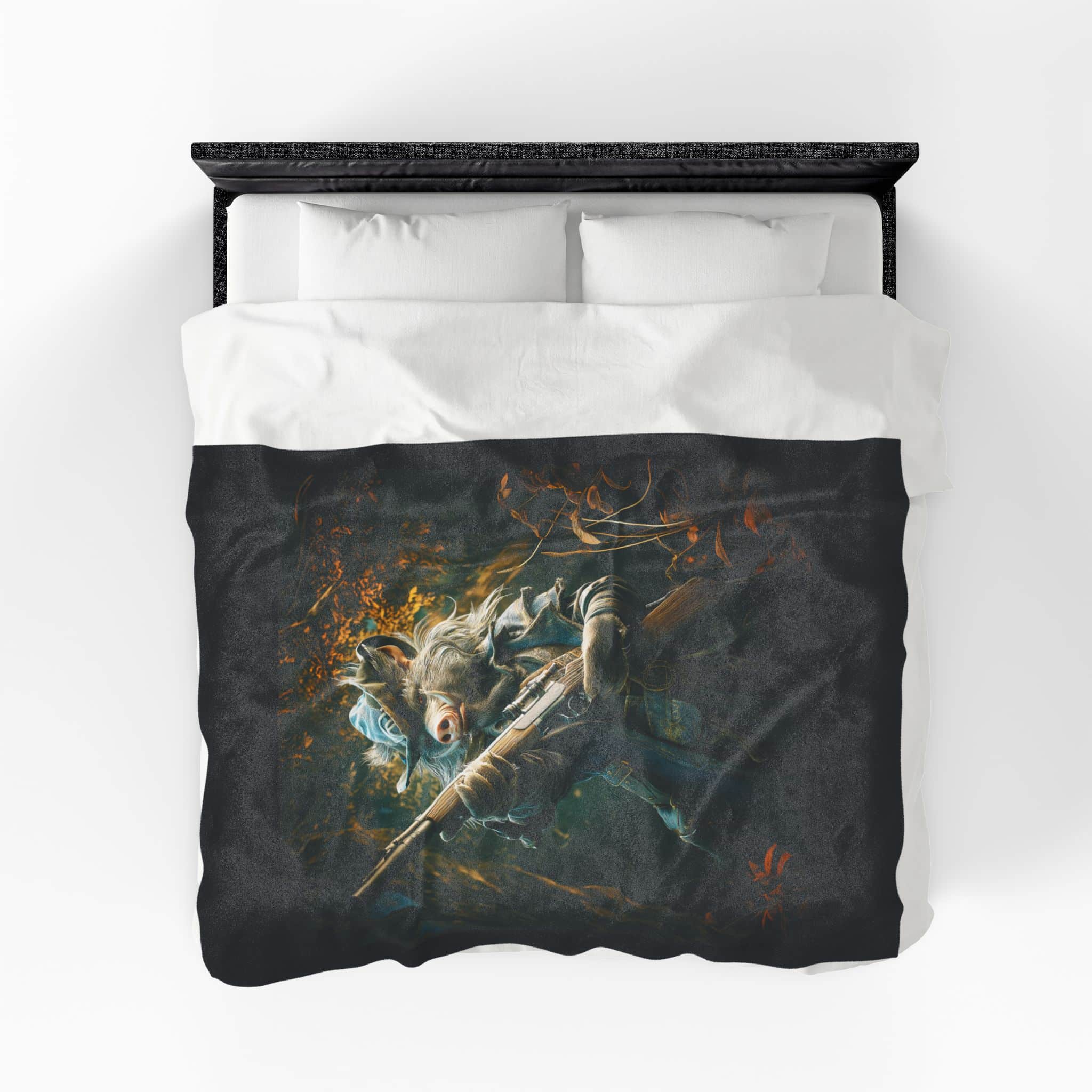 Arm The Animals: Hunter Wild Boar #AA029 Plush Blanket, Cozy Throw for Fall Decor - Image 13