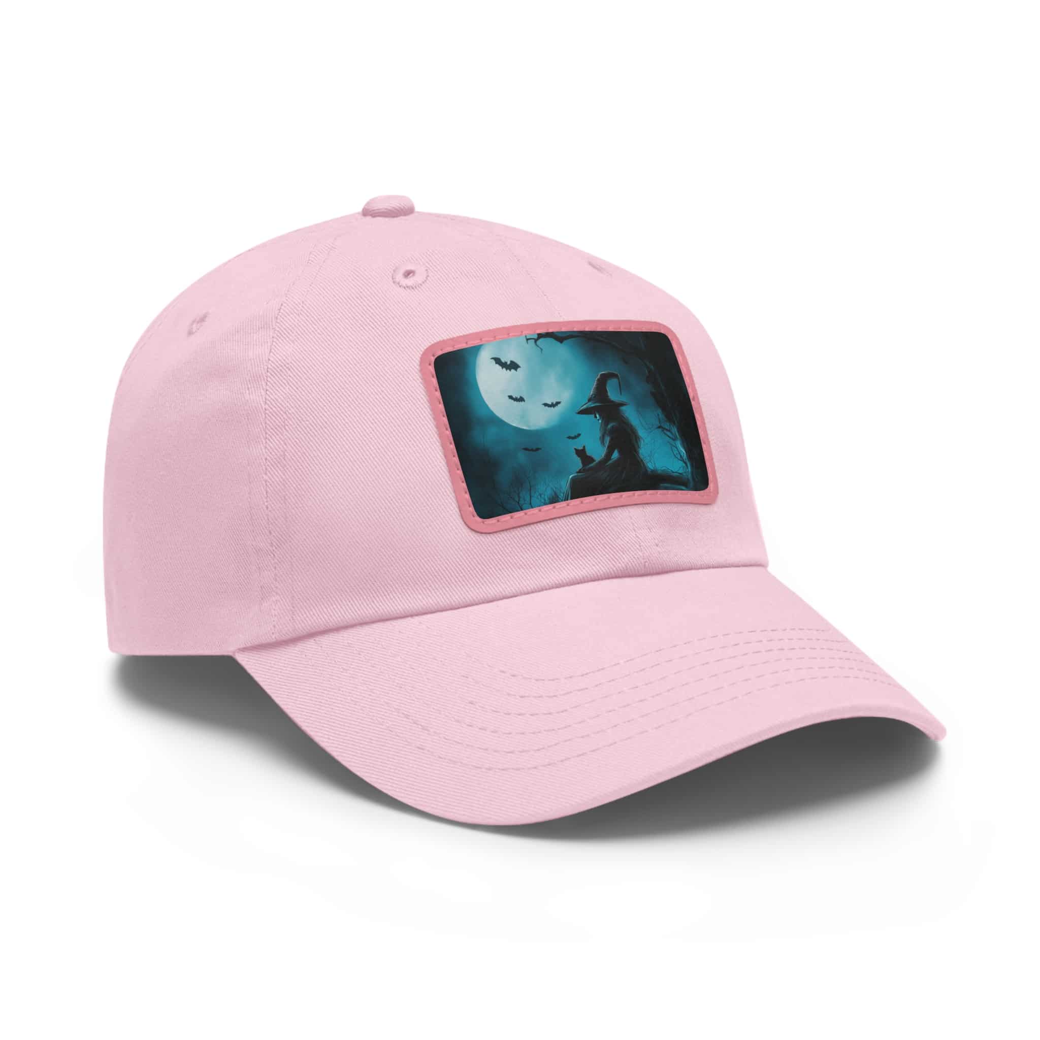 Witch With Black Cat By Moonlight #MJ-W003 Logo Leather Patch Dad Hat - Casual Style for Music Lovers - Image 72