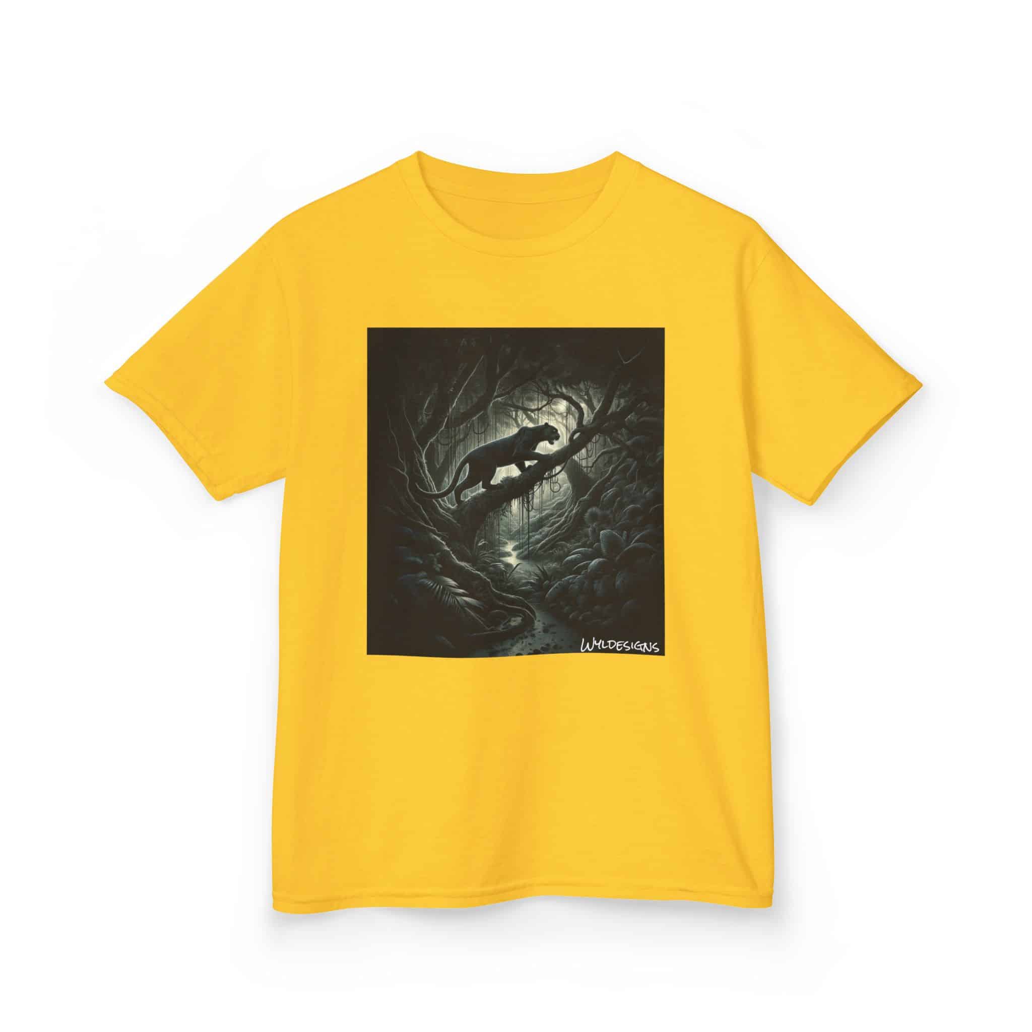 Black Panther WD-D002 By Wyldesigns Kids Heavy Cotton™ Tee - Image 7