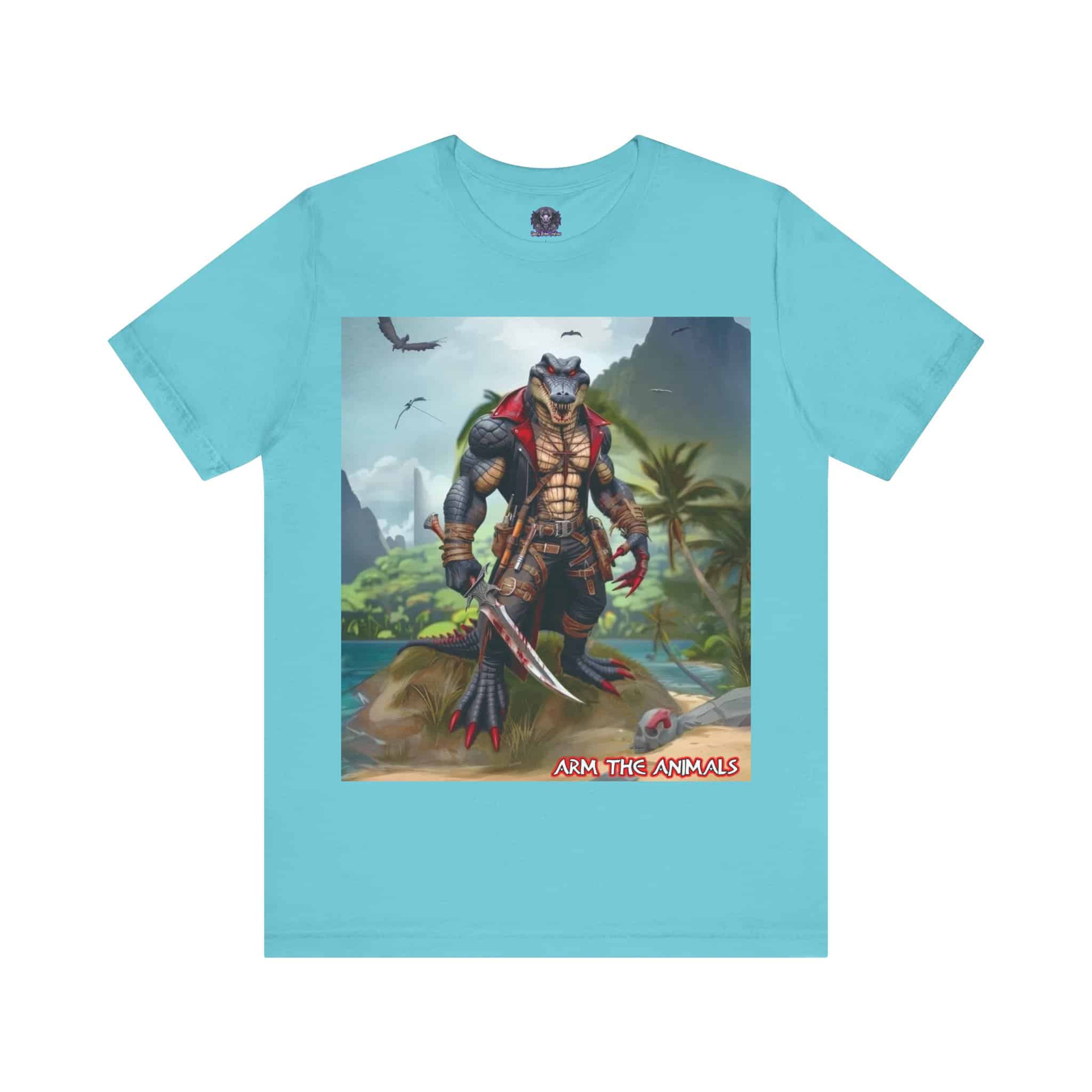 Arm The Animals: Pirate Gator #AA-D-PG003 Unisex Jersey Short Sleeve Tee - Image 53