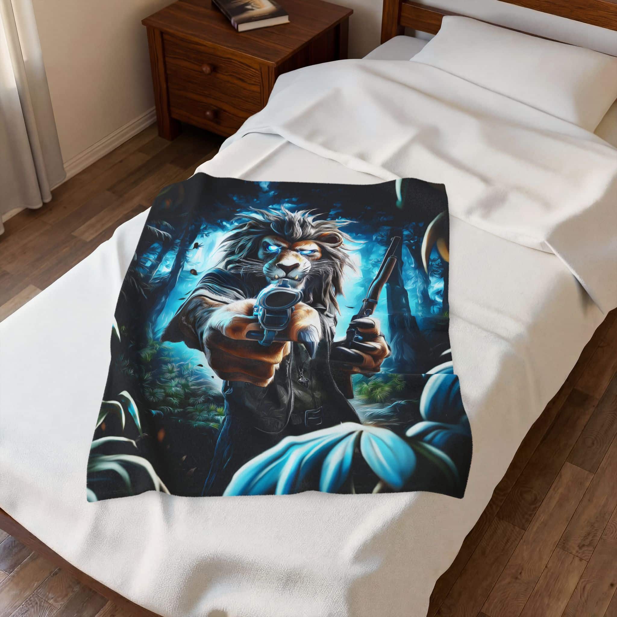 Arm The Animals: Hunter Lion #AA030 Plush Blanket, Cozy Throw for Fall Decor, - Image 19