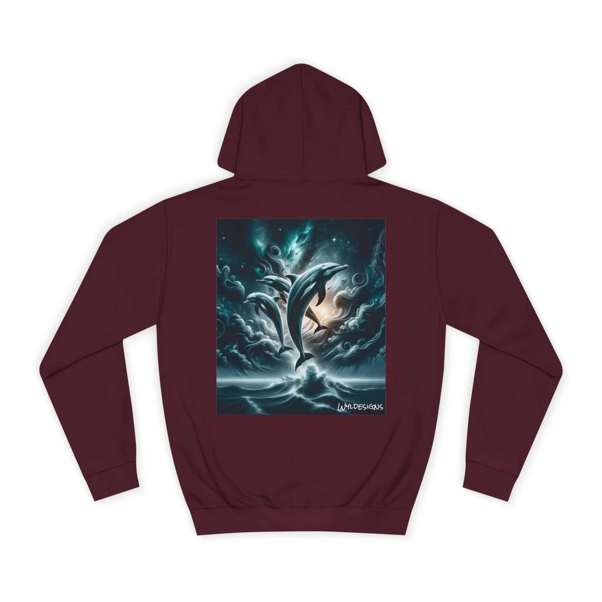 Dolphins Jumping WD-D007 By Wyldesigns Unisex College Hoodie - Image 66
