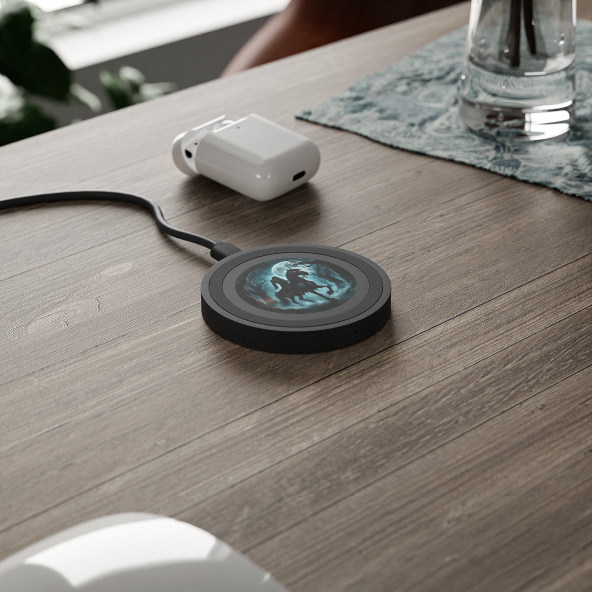 Headless Horseman Of Sleepy Hollow #DZ-001 Halloween-Themed Wireless Charging Pad with Eerie Horse Design - Image 3