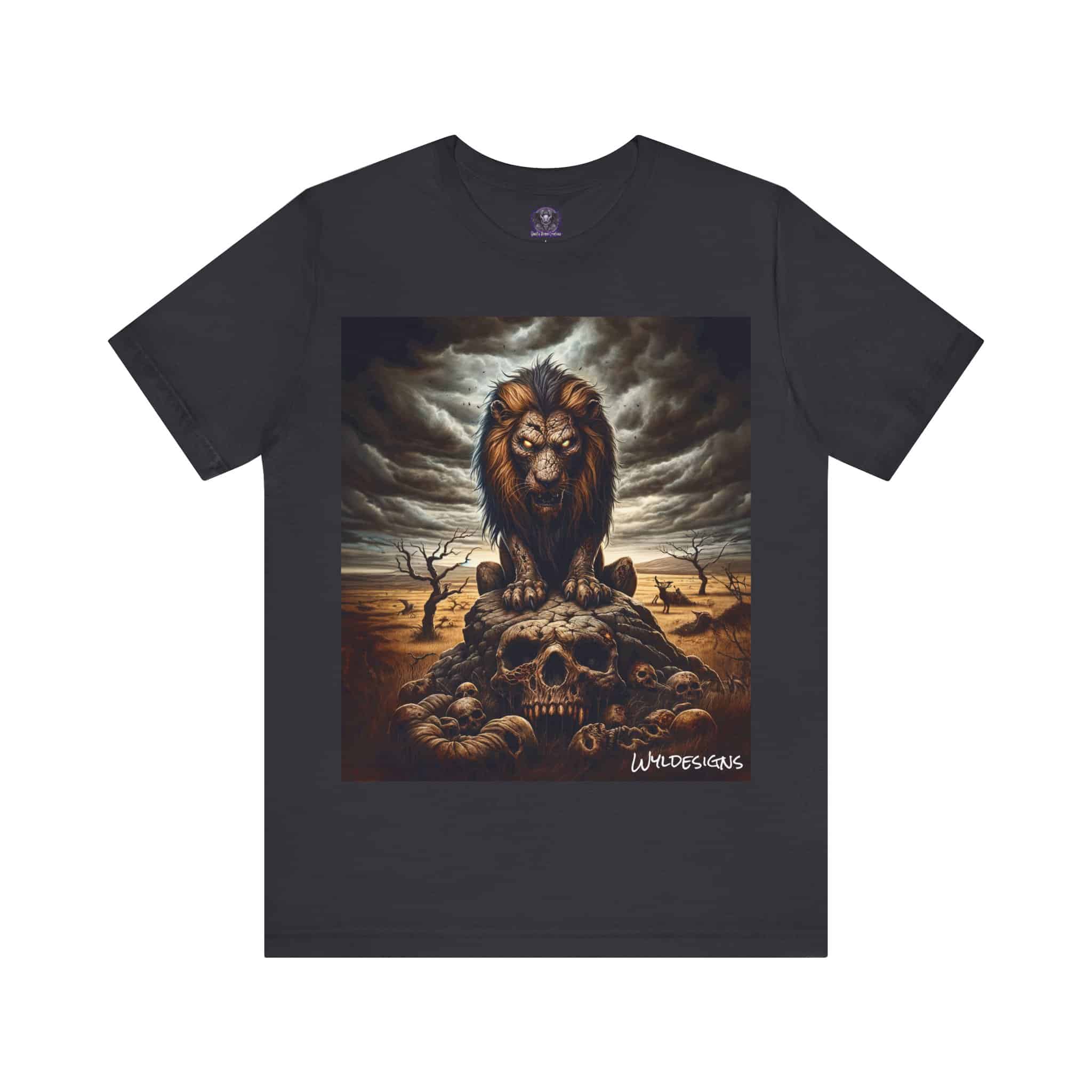 Undead Lion WD-D015 By Wyldesigns Unisex Jersey Short Sleeve Tee - Image 13