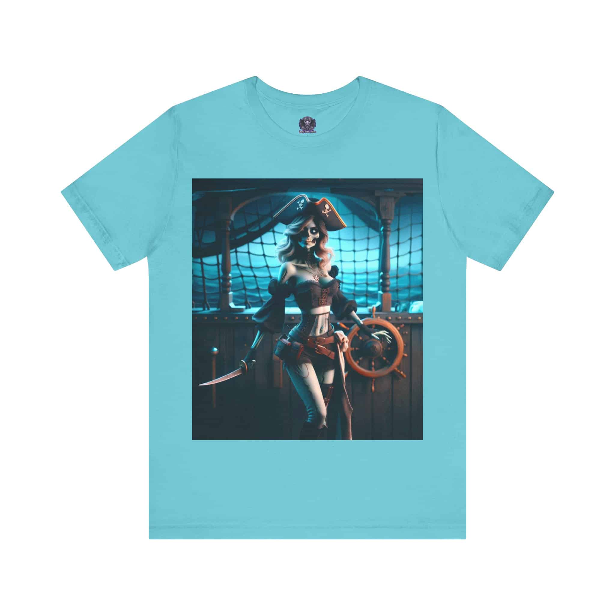 Undead Pirate Lass #ML-D-UP001 Unisex Jersey Short Sleeve Tee - Image 53