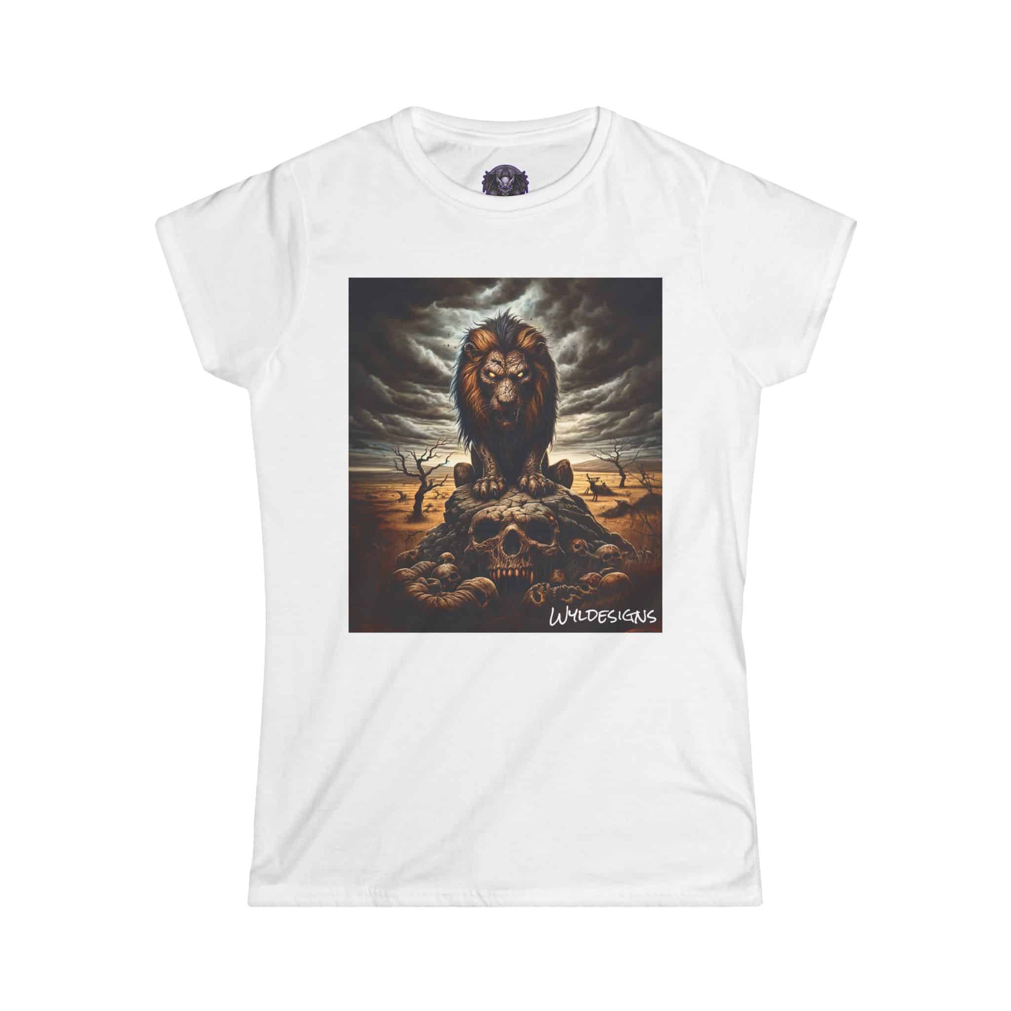 Undead Lion WD-D015 By Wyldesigns Women's Softstyle Tee - Image 4
