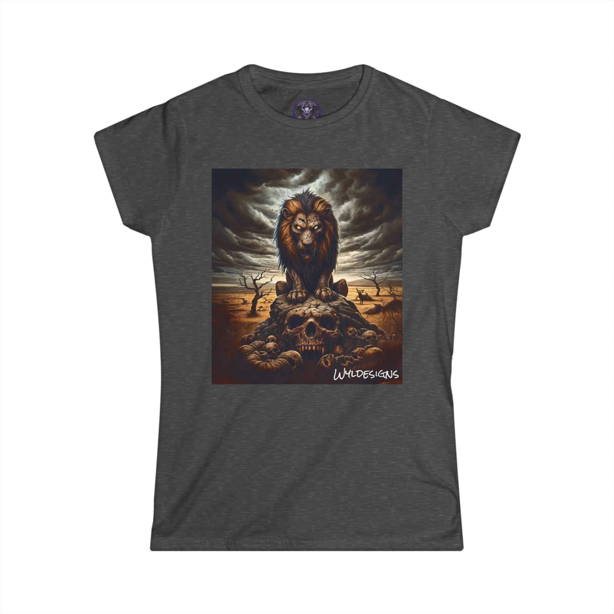 Undead Lion WD-D015 By Wyldesigns Women's Softstyle Tee - Image 19
