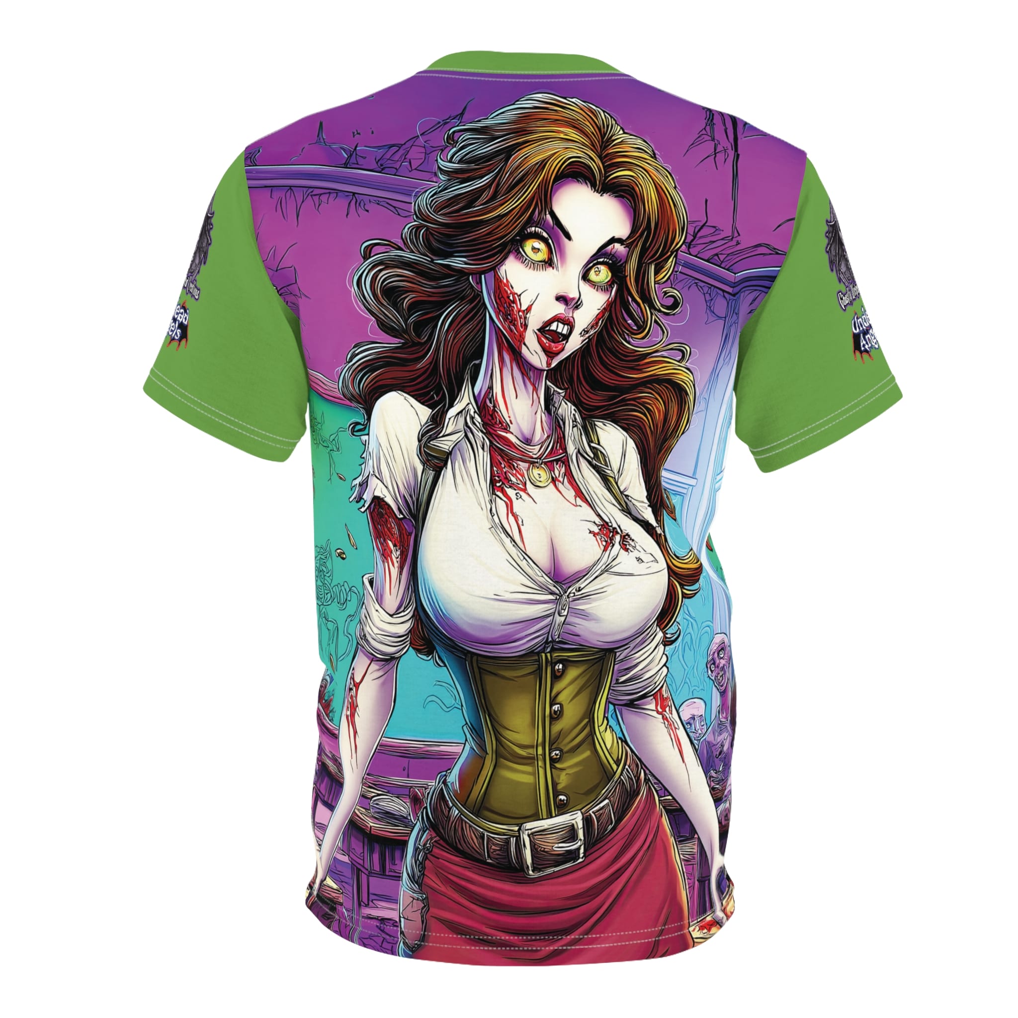 Undead Angels Teacher Charlotte Classic Reborn Style Unisex Cut & Sew Tee (AOP) - Image 23
