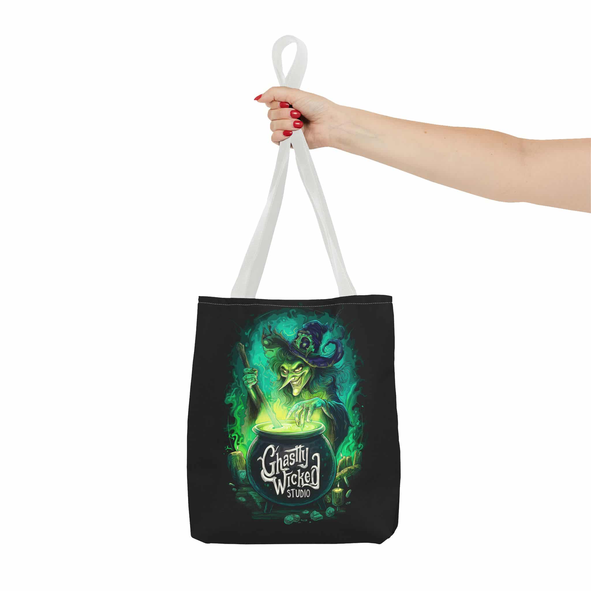 Ghastly Wicked Cauldron Witch Tote Bag (AOP) - Image 28