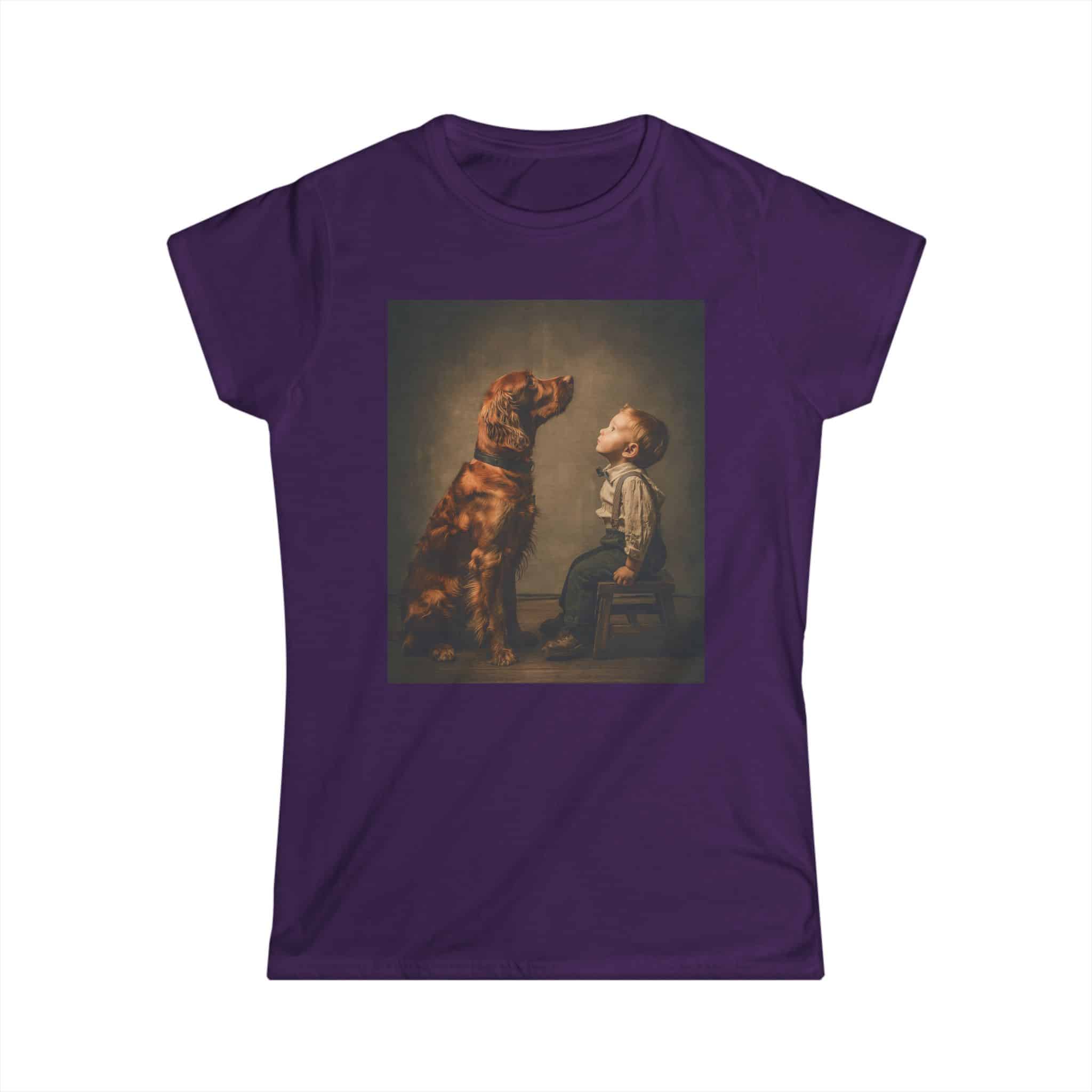 T‑Shirt — Vintage Portrait of Boy and Dog Graphic Tee - Image 37