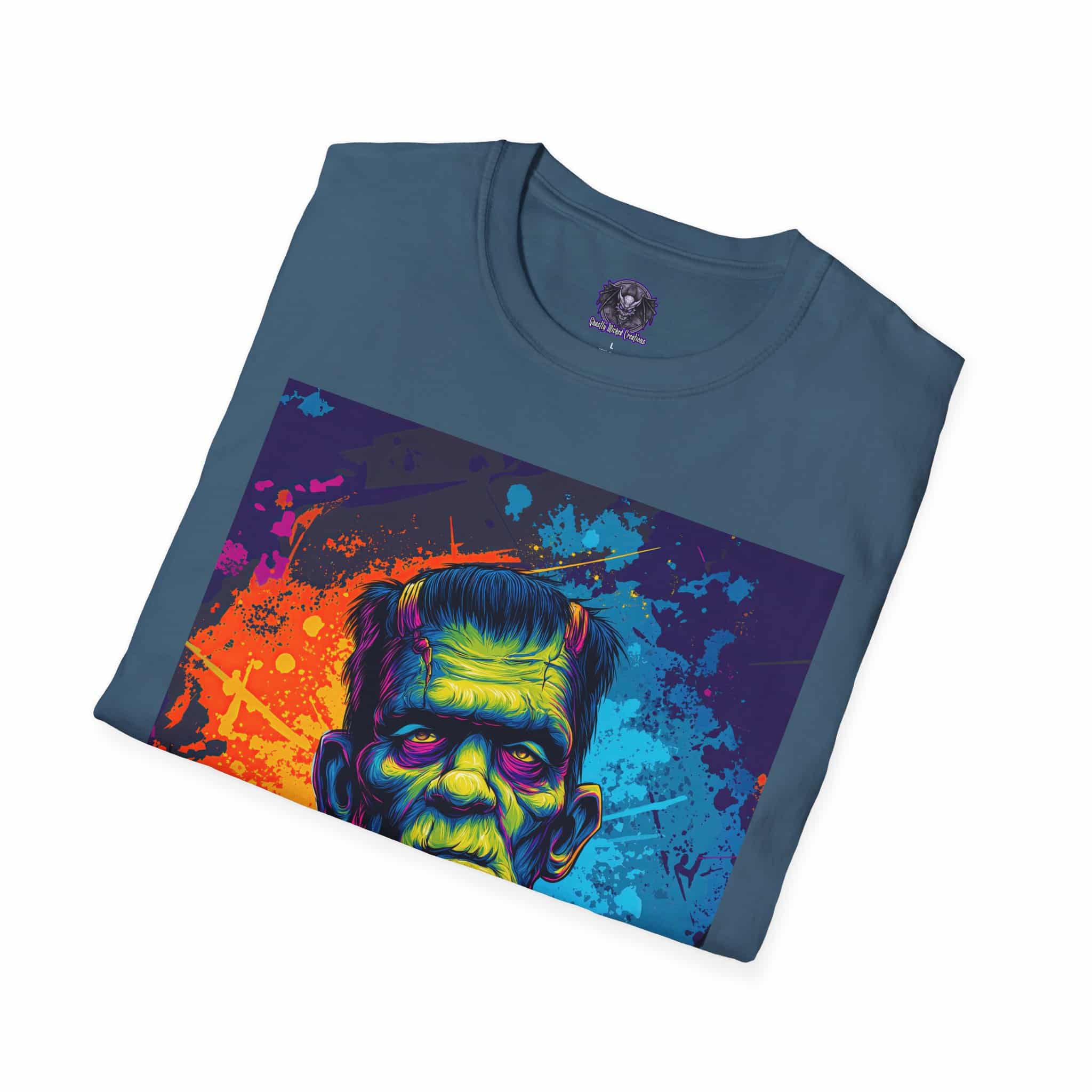 Frankenstein Pop Art 60's Style Unisex T-Shirt - Image 52