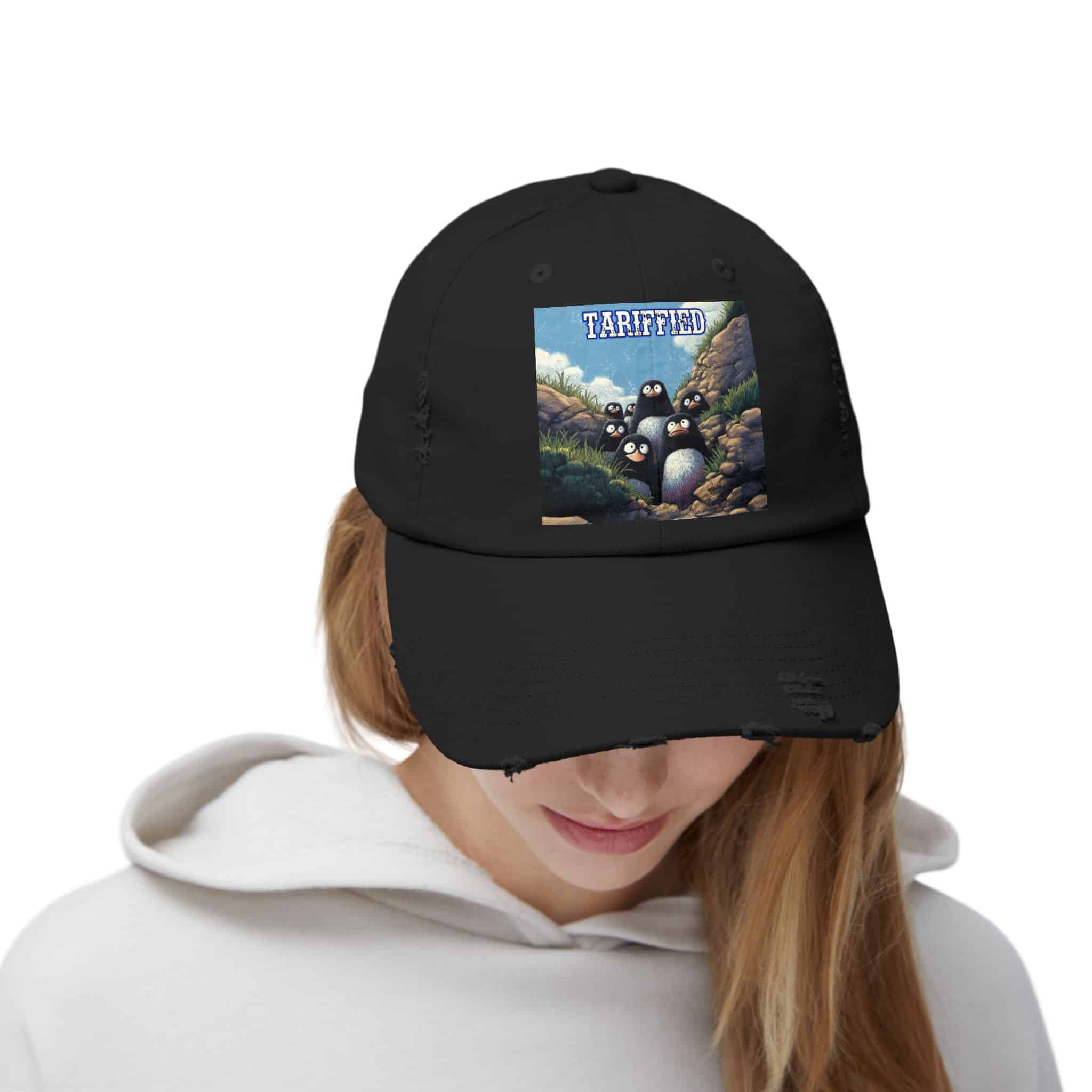 Tariffied Logo Distressed Cap - Tariff Fear Is Real - Image 18