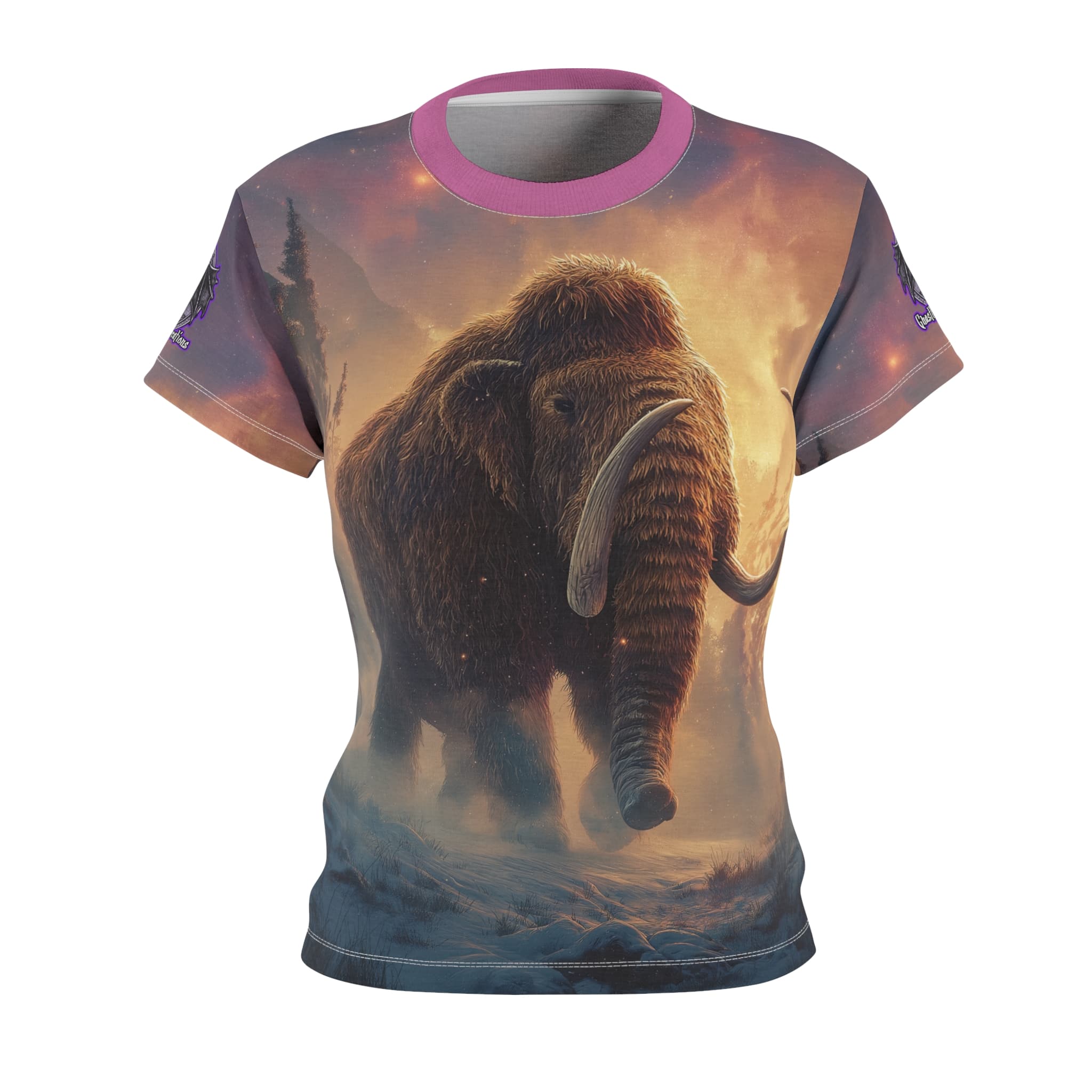 Prehistoric Wooly Mammoth Mastodon Women's Tee (AOP) - Image 2