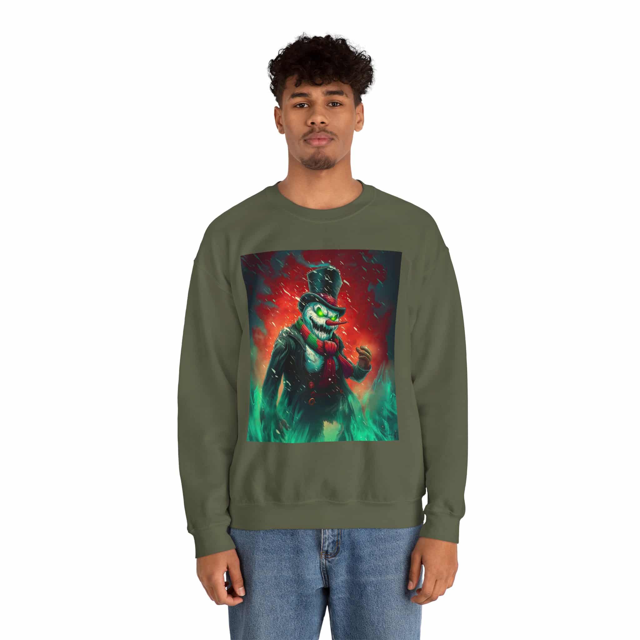 Sadistic Snowman II Unisex Heavy Blend™ Crewneck Sweatshirt Christmas - Image 27
