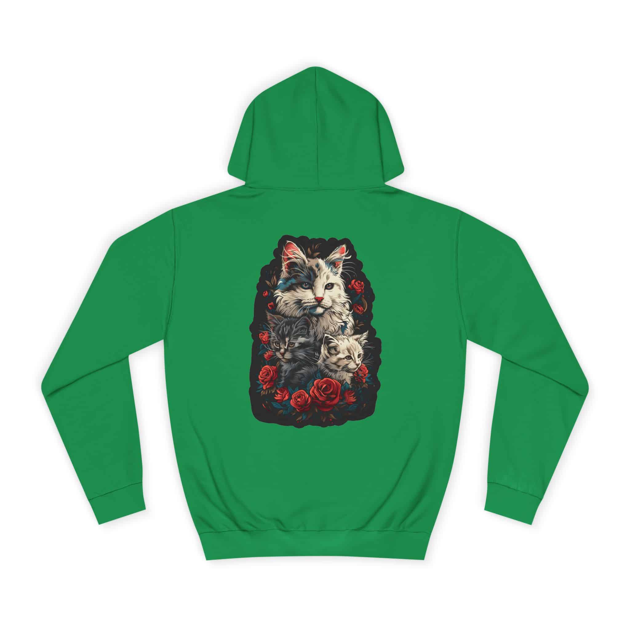 Mama Cat & Kittens WD-M001 By Wyldesigns Unisex College Hoodie - Image 46