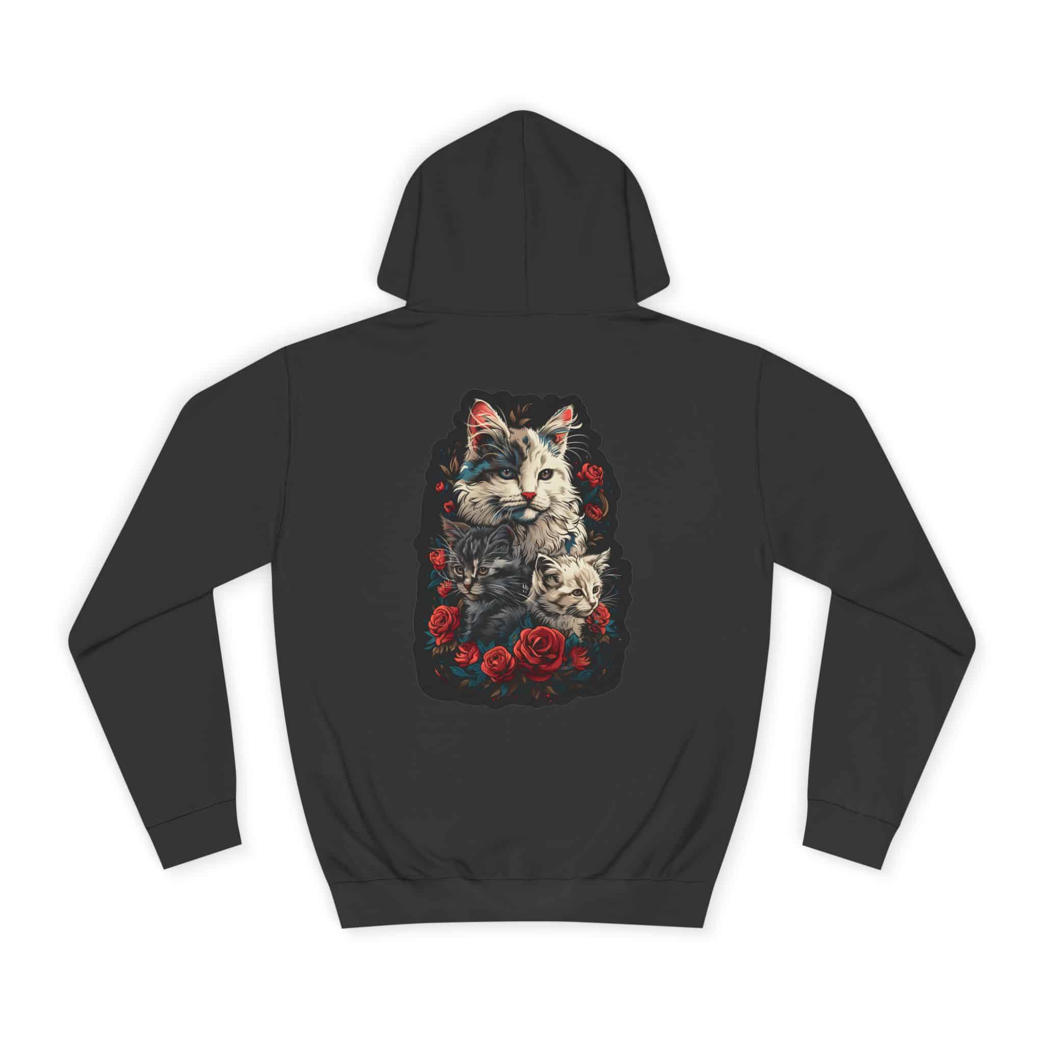 Mama Cat & Kittens WD-M001 By Wyldesigns Unisex College Hoodie - Image 10