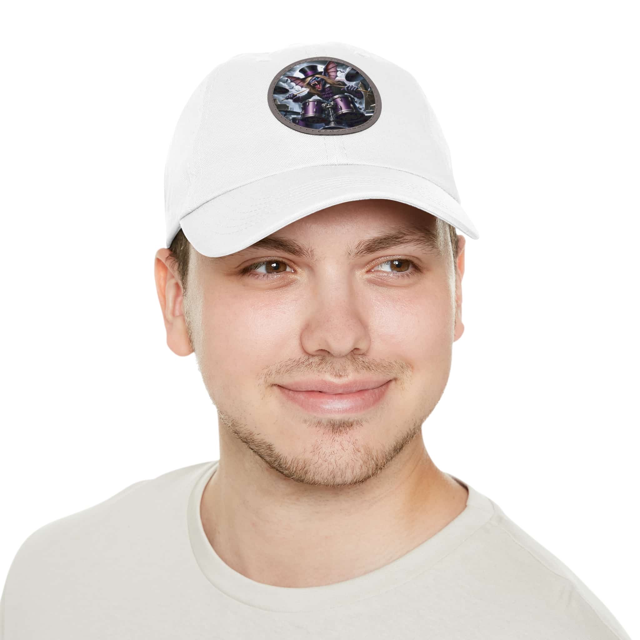Vlad The Enforcer Bat Drummer #VTE001 Artistic Round Leather Patch Dad Hat - Stylish Casual Cap - Image 25