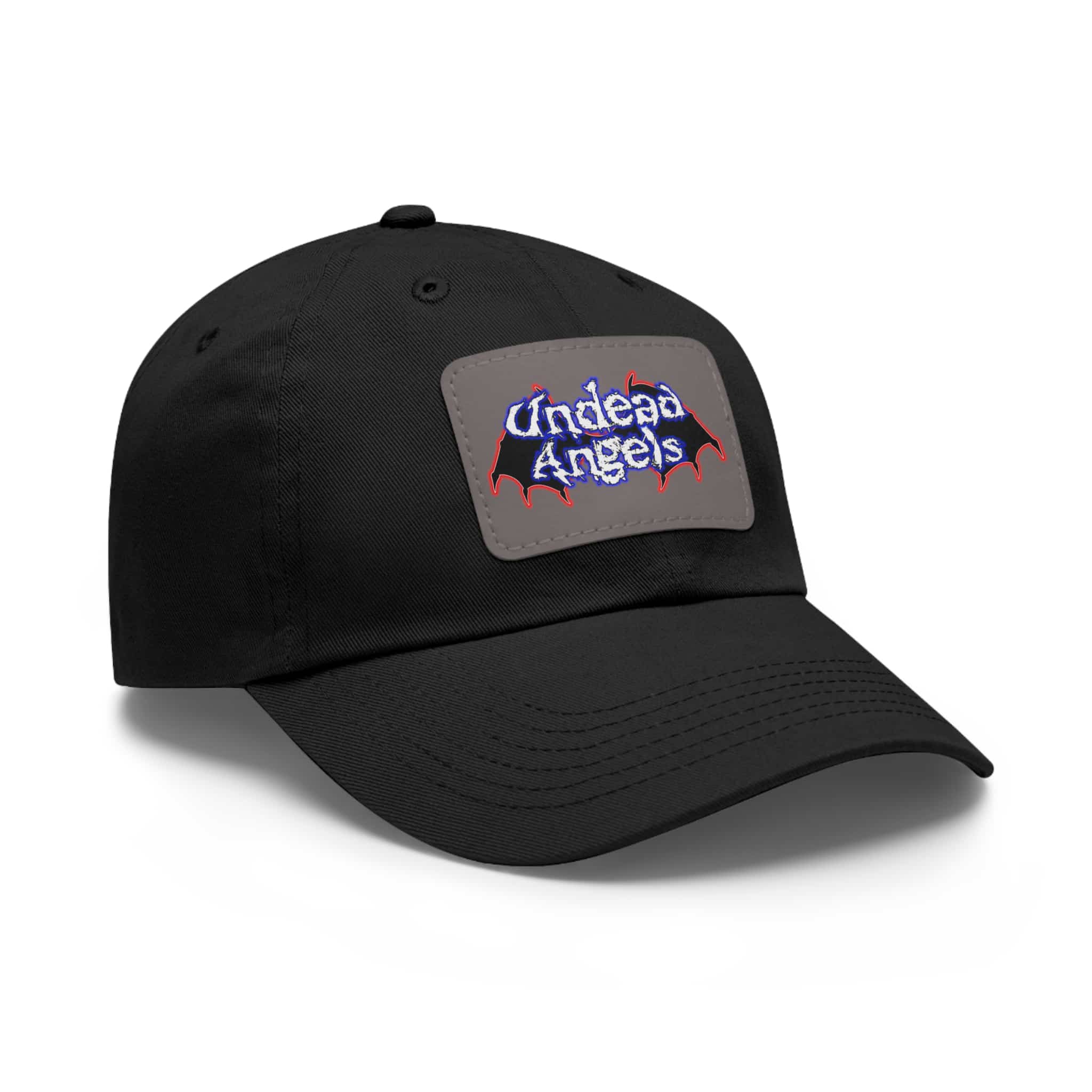 Undead Angels Logo Leather Patch Dad Hat - Casual Style for Music Lovers - Image 12