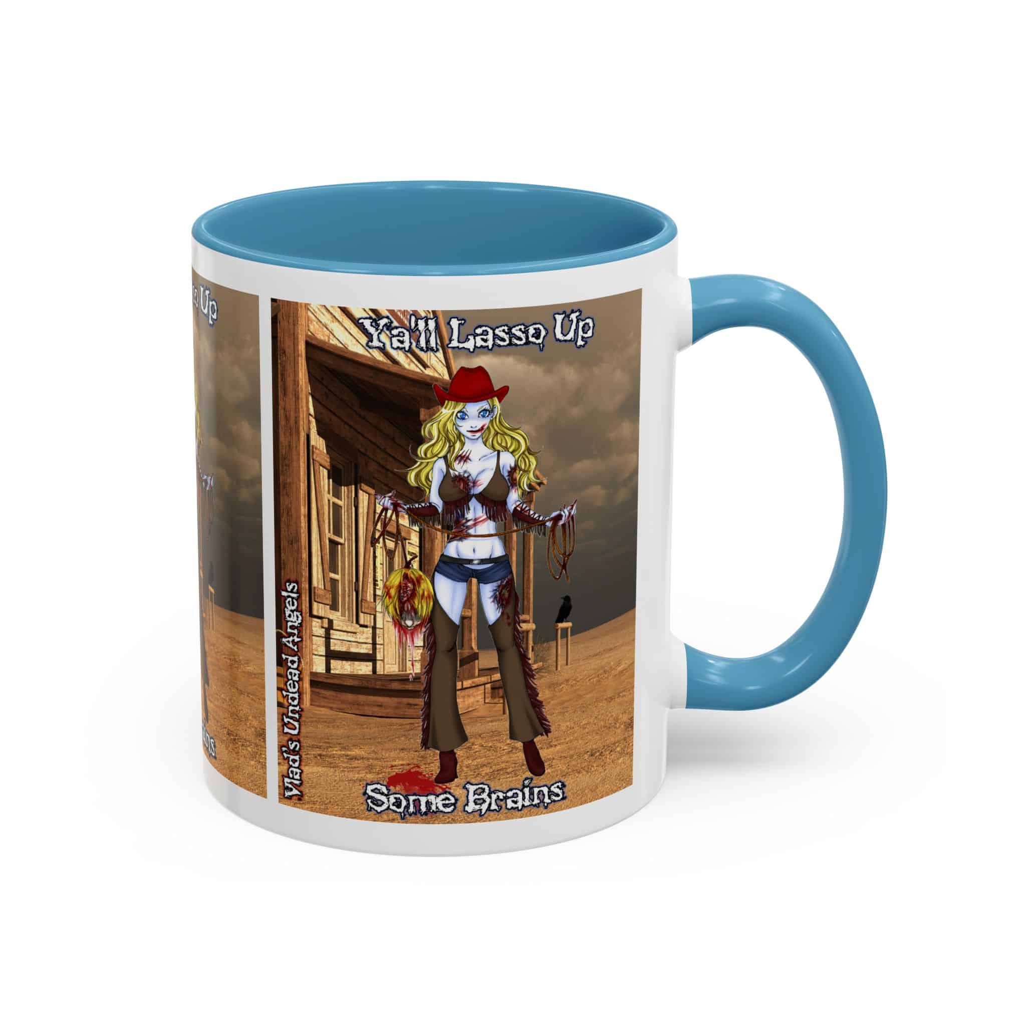 Cassidy Undead Angel Cowgirl – Classic Art w/Text Accent Coffee Mug (11, 15oz) - Image 18
