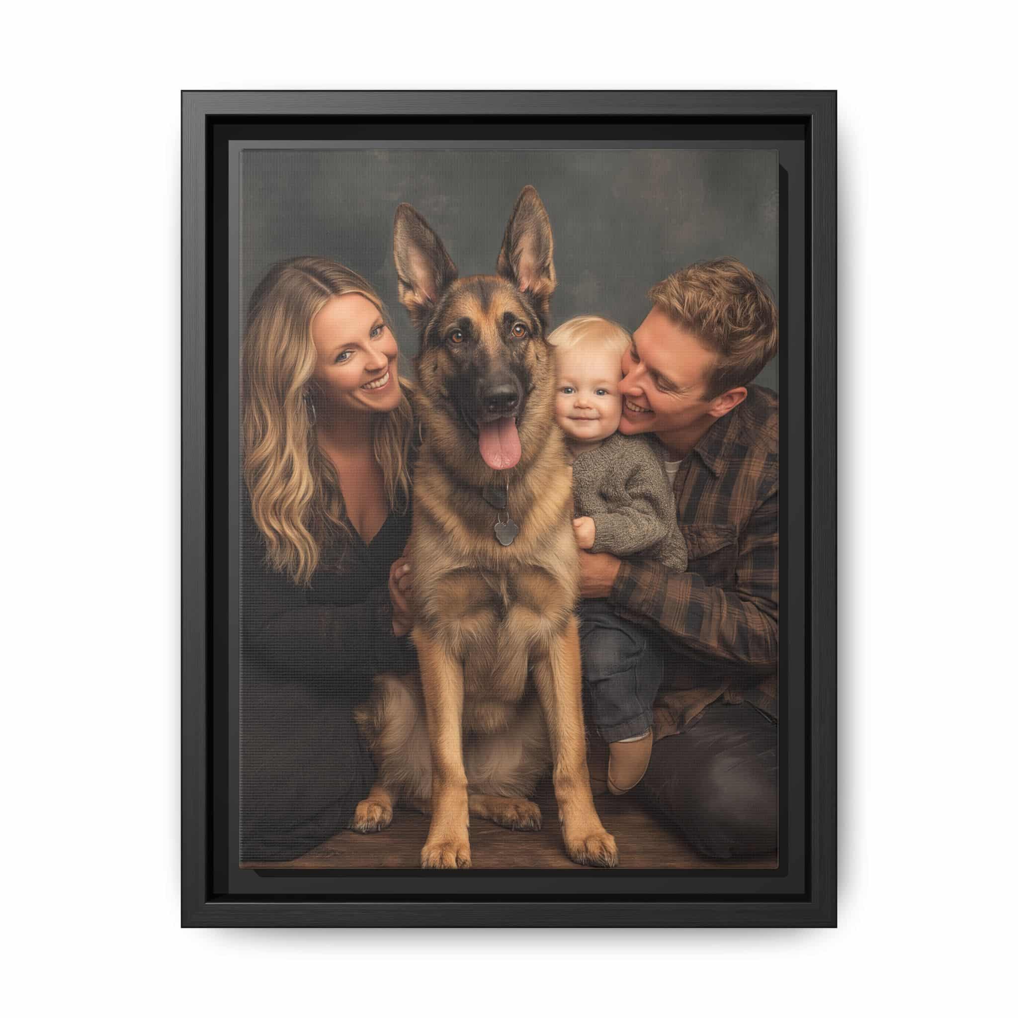 Personalized Framed Family Canvas Wall Art Vertical Multiple Sizes Available