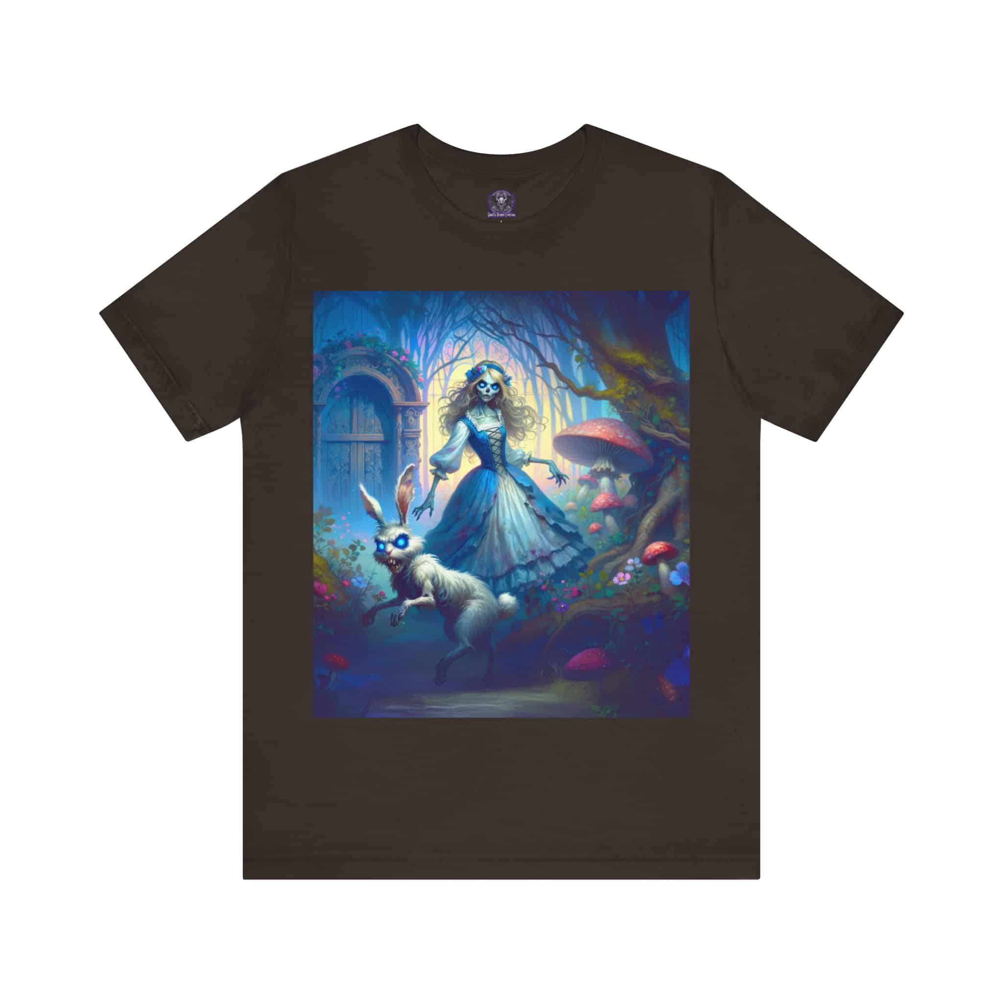 Undead Alice & White Rabbit Zombie #WT-D-A04 Unisex Jersey Short Sleeve Tee - Image 21