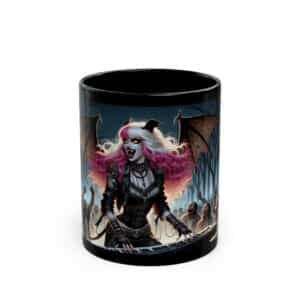 Monster Mosh Undead Angels Bat Keyboardist #MM-D-UA-L01 Black Mug (11oz, 15oz)