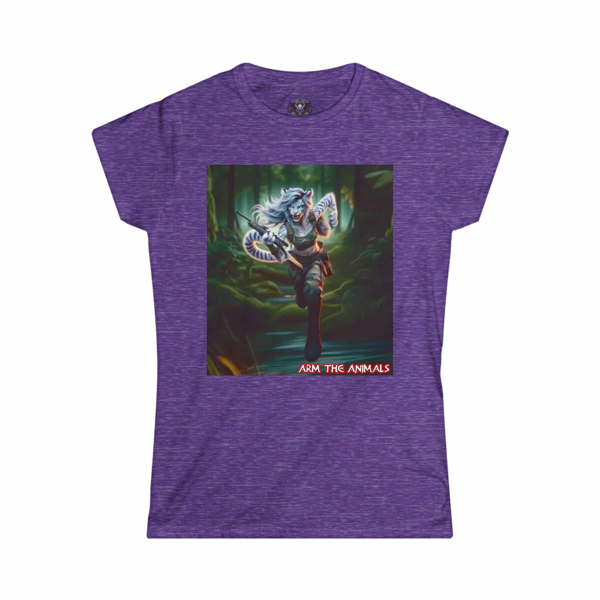 Arm The Animals: Commando Tigress #AA-D-WT004 Women's Softstyle Tee - Image 31