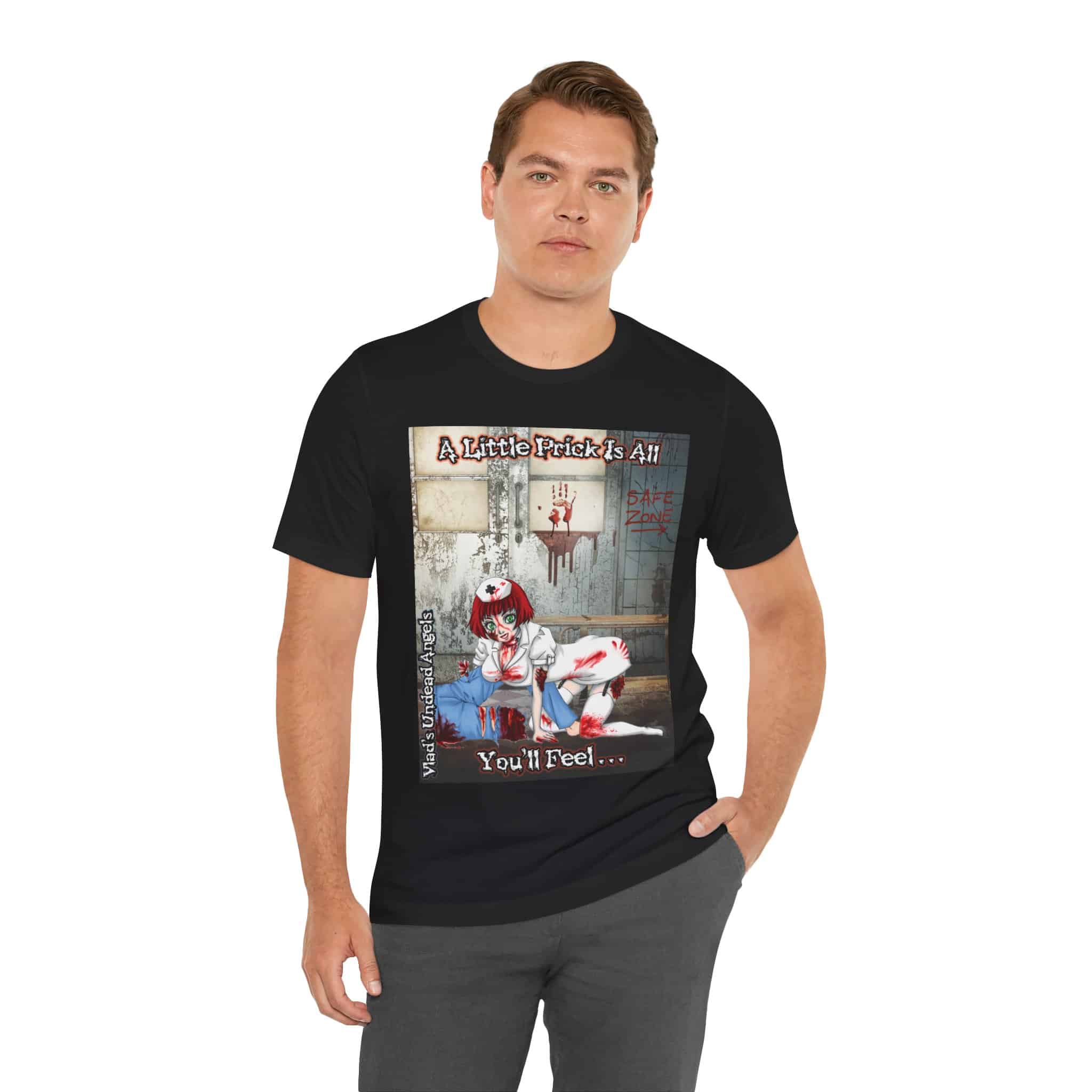 Abigail Undead Angel Nurse - Classic Art w/Text Unisex Jersey Short Sleeve Tee