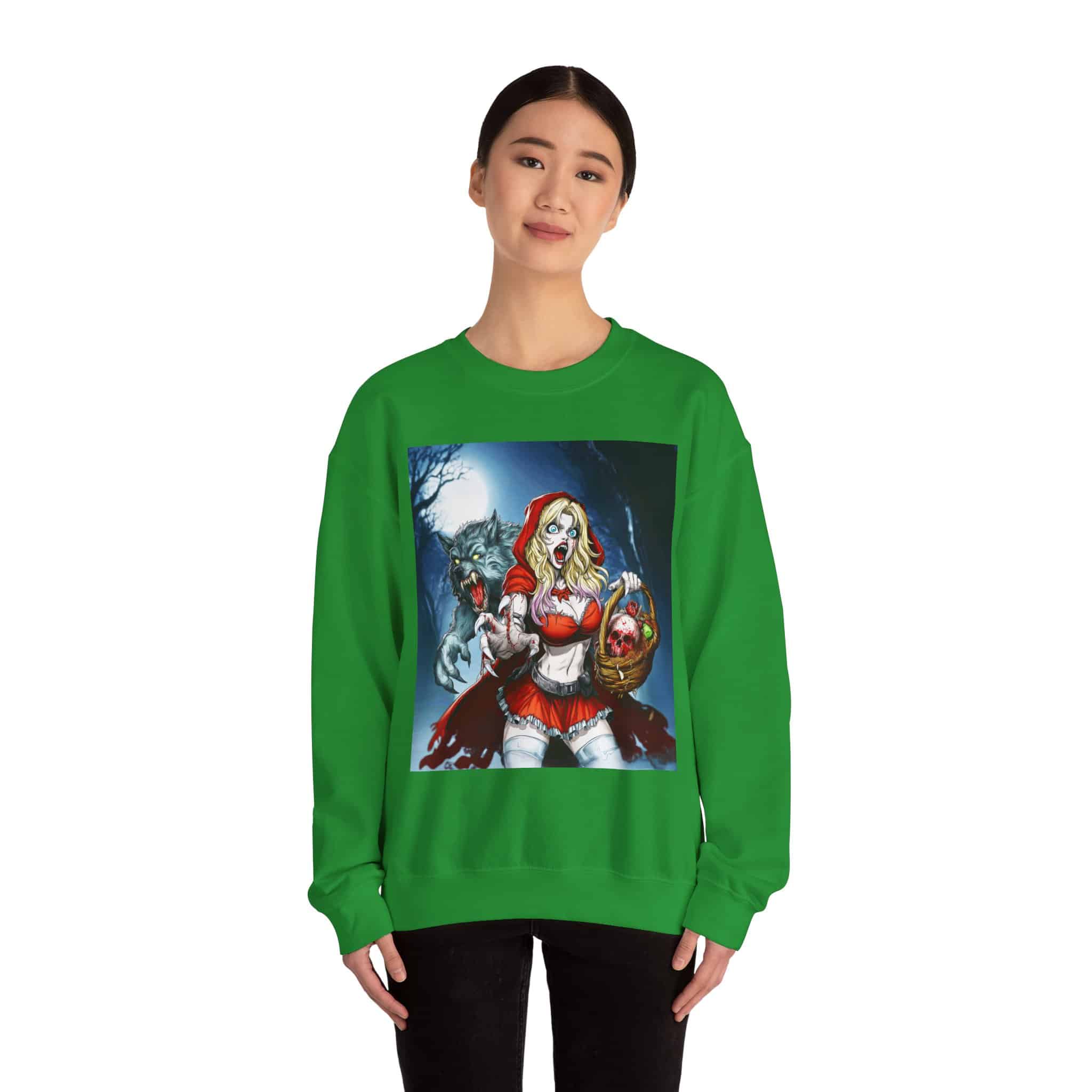 Vampire Red Riding Hood By Ghastly Wicked Tales 2025-01 Unisex Heavy Blend™ Crewneck Sweatshirt - Image 36