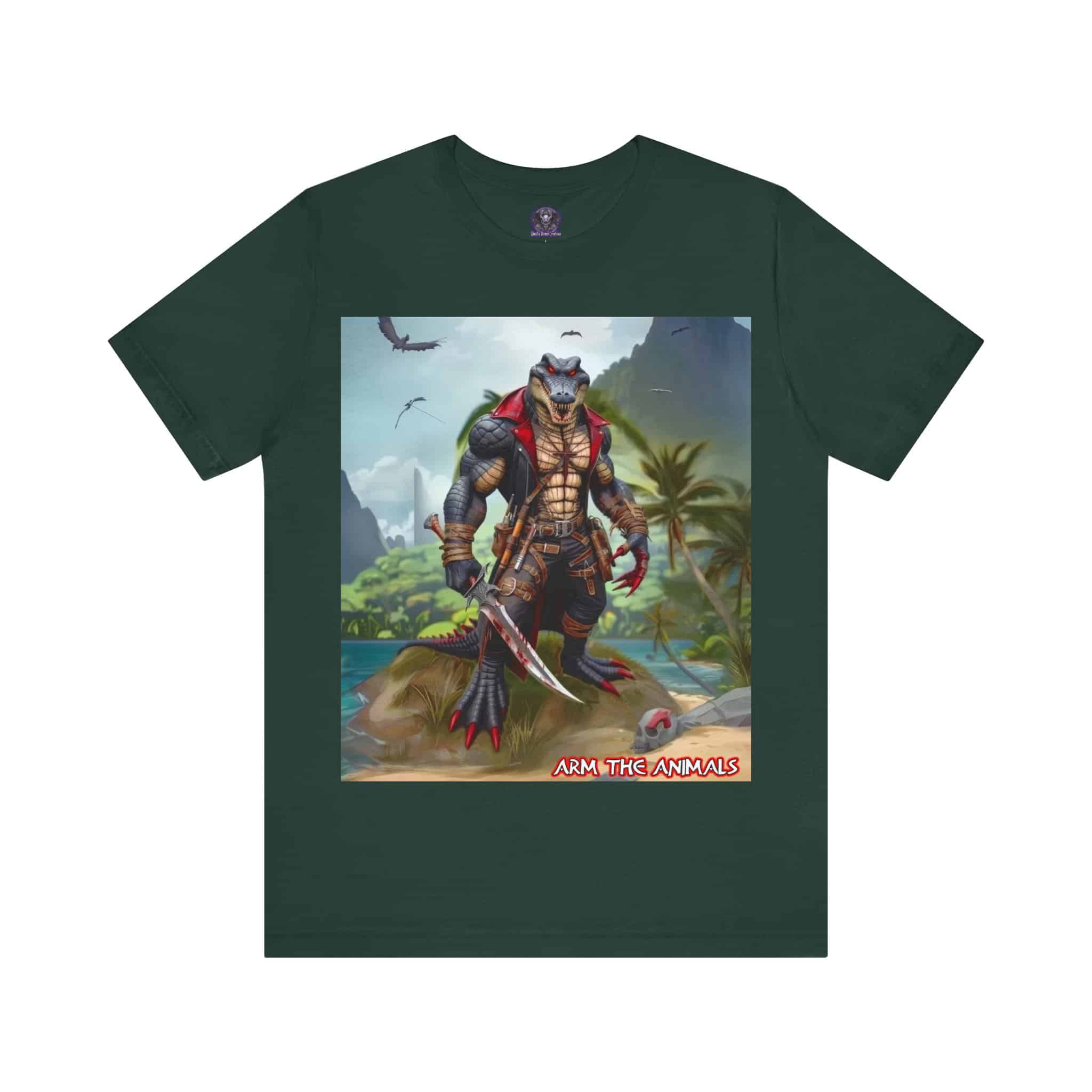 Arm The Animals: Pirate Gator #AA-D-PG003 Unisex Jersey Short Sleeve Tee - Image 49