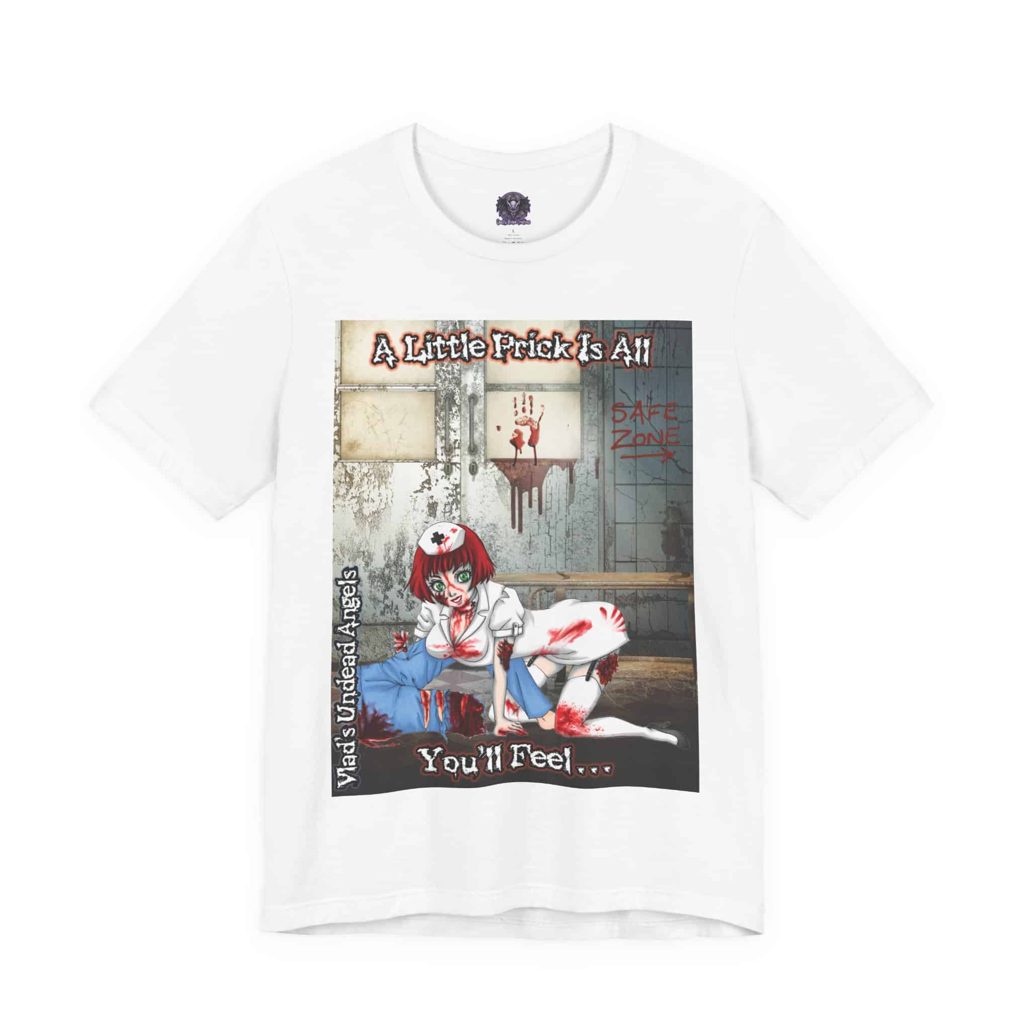 Abigail Undead Angel Nurse - Classic Art w/Text Unisex Jersey Short Sleeve Tee - Image 18