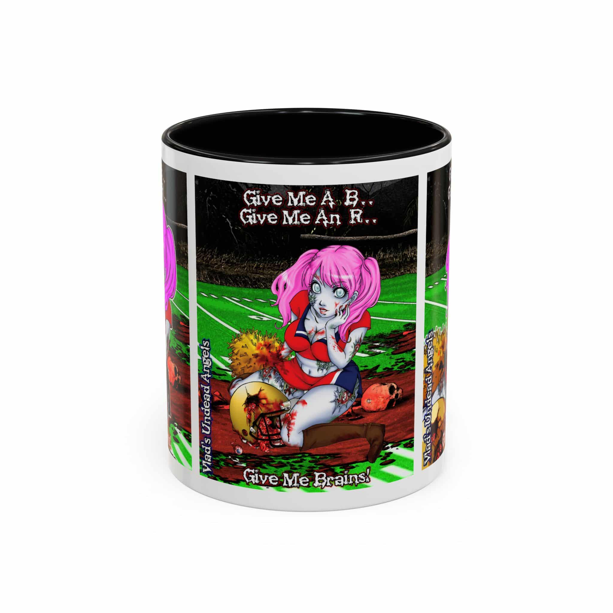 Buffy Undead Angel Zombie Cheerleader C1 PH – Classic Art w/Text Accent Coffee Mug (11, 15oz) - Image 5
