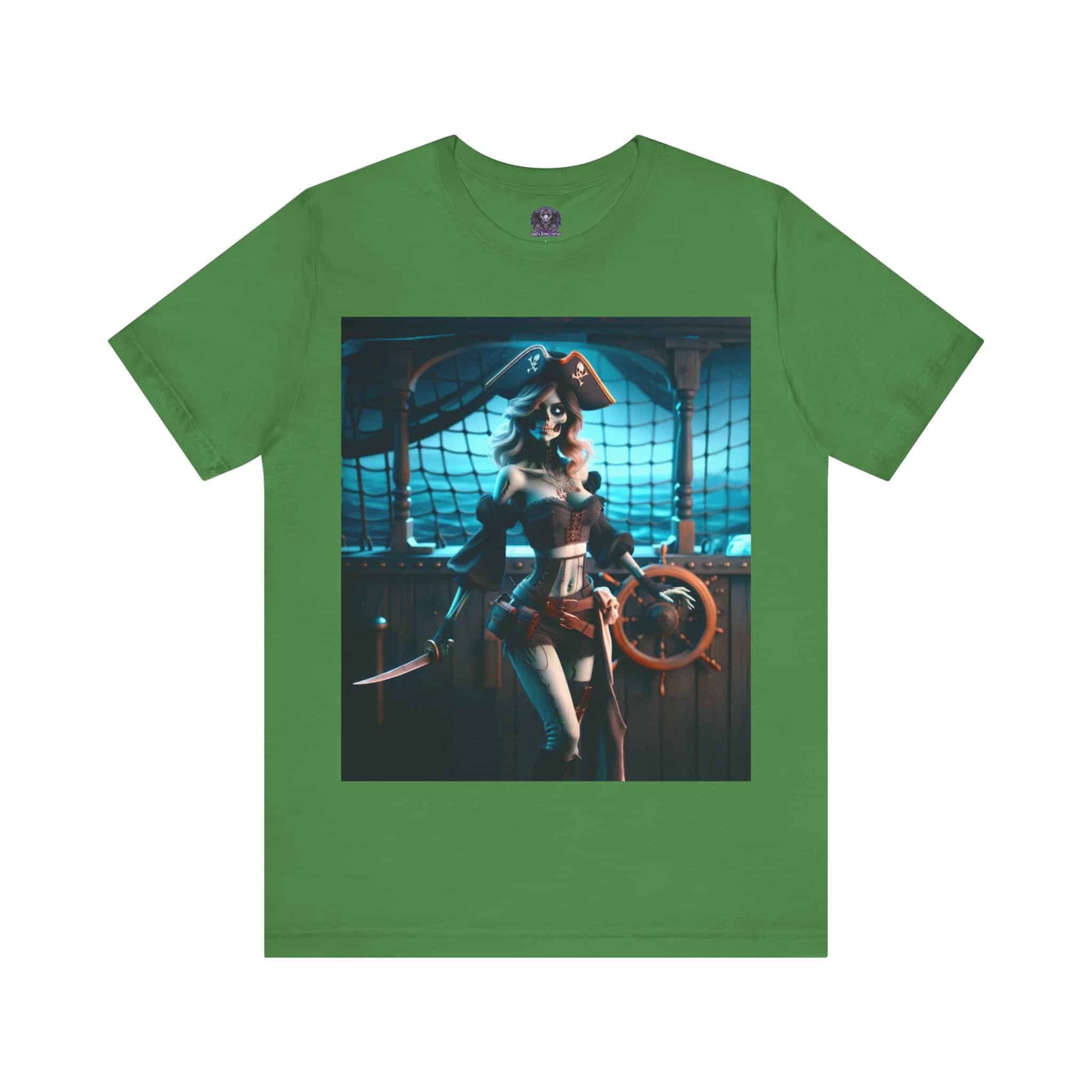 Undead Pirate Lass #ML-D-UP001 Unisex Jersey Short Sleeve Tee - Image 41