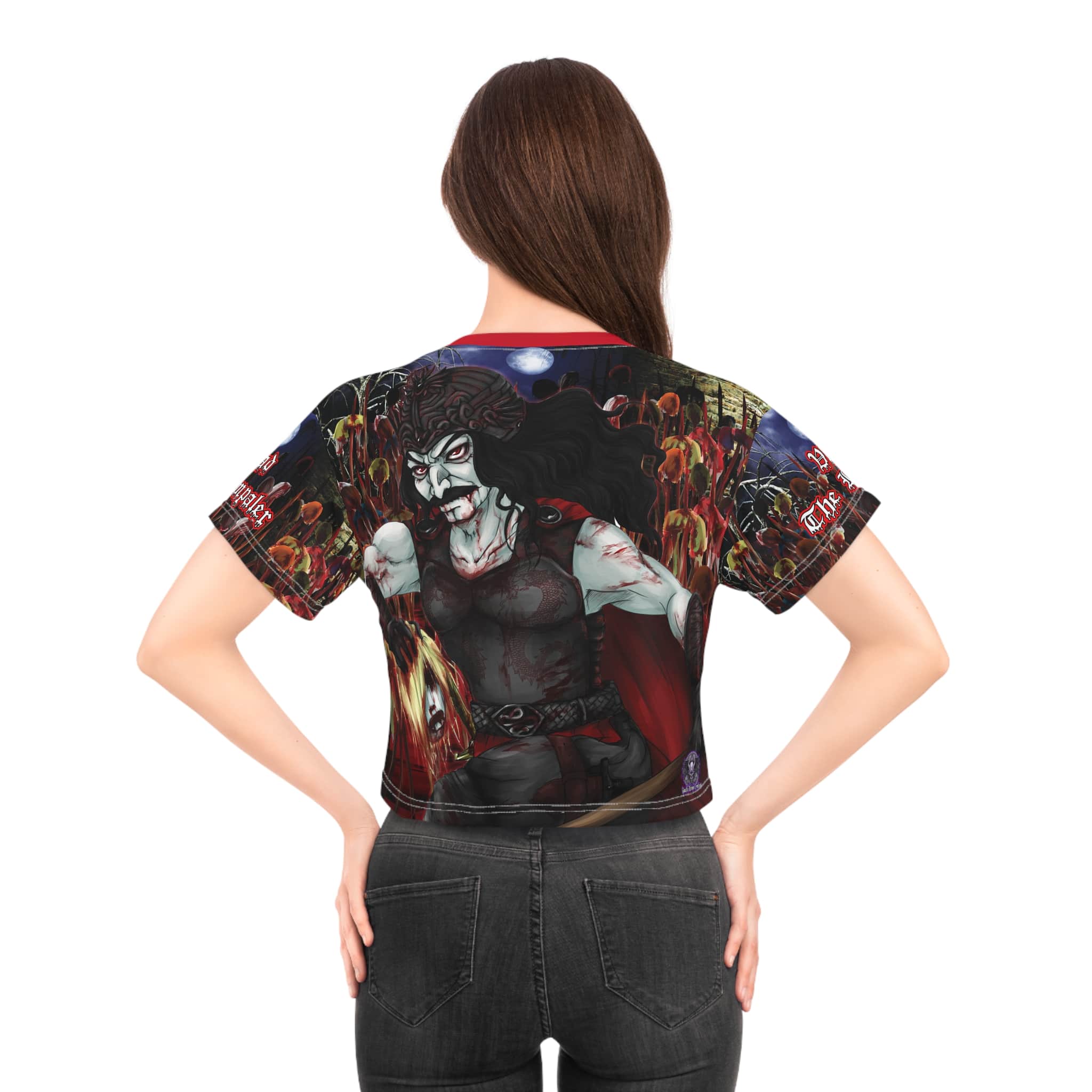 Vlad The Impaler Conquest Crop Tee (AOP) - Image 4