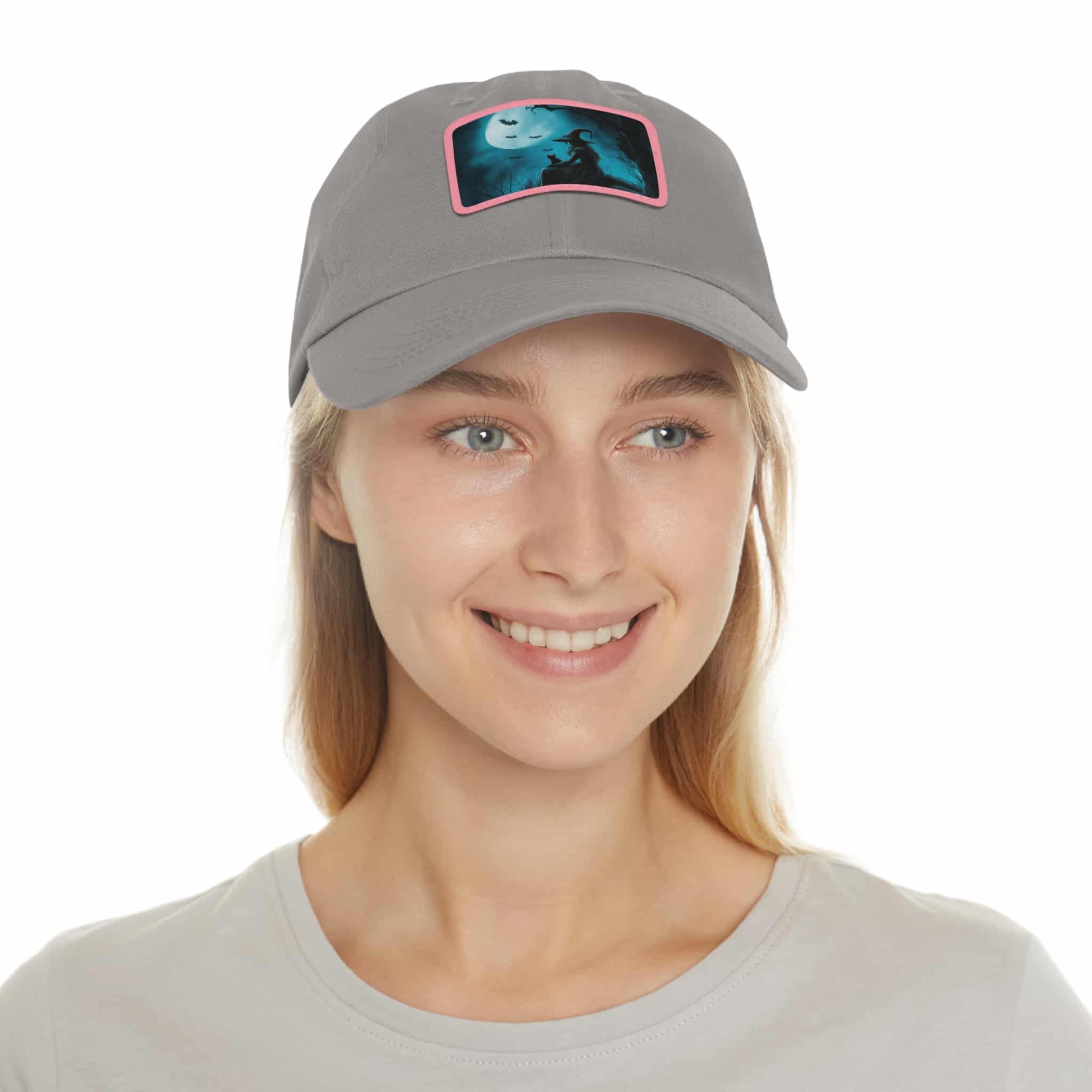Witch With Black Cat By Moonlight #MJ-W003 Logo Leather Patch Dad Hat - Casual Style for Music Lovers - Image 54