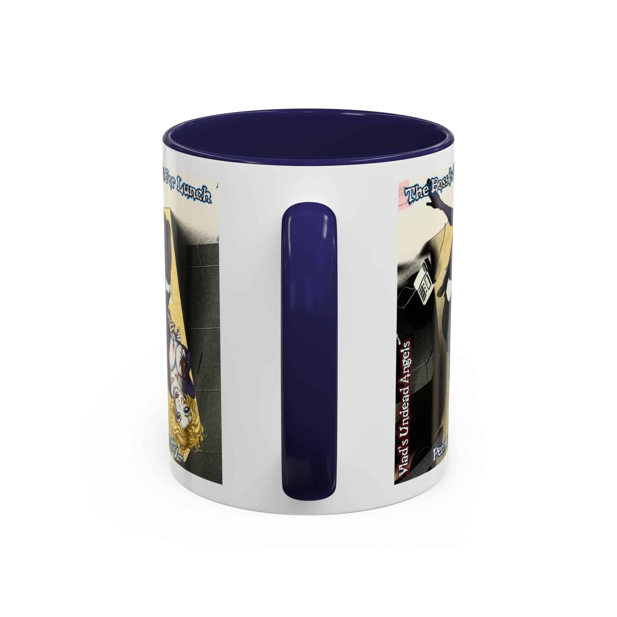Jennifer Undead Angel Zombie Secretary – Classic Art w/Text Accent Coffee Mug (11, 15oz) - Image 8