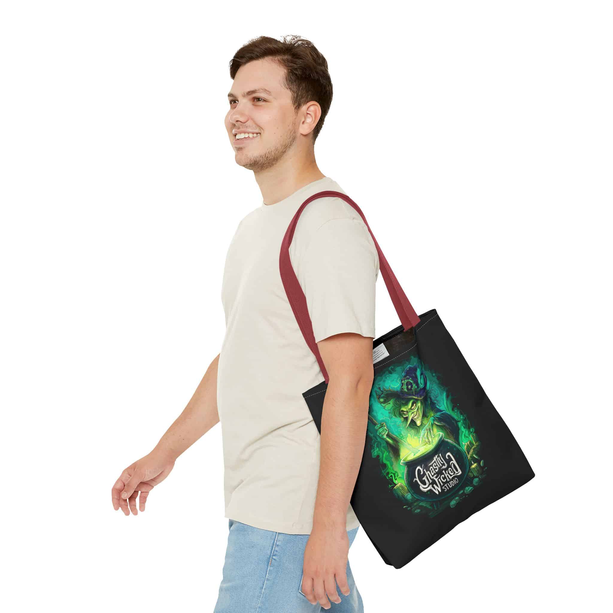 Ghastly Wicked Cauldron Witch Tote Bag (AOP) - Image 23