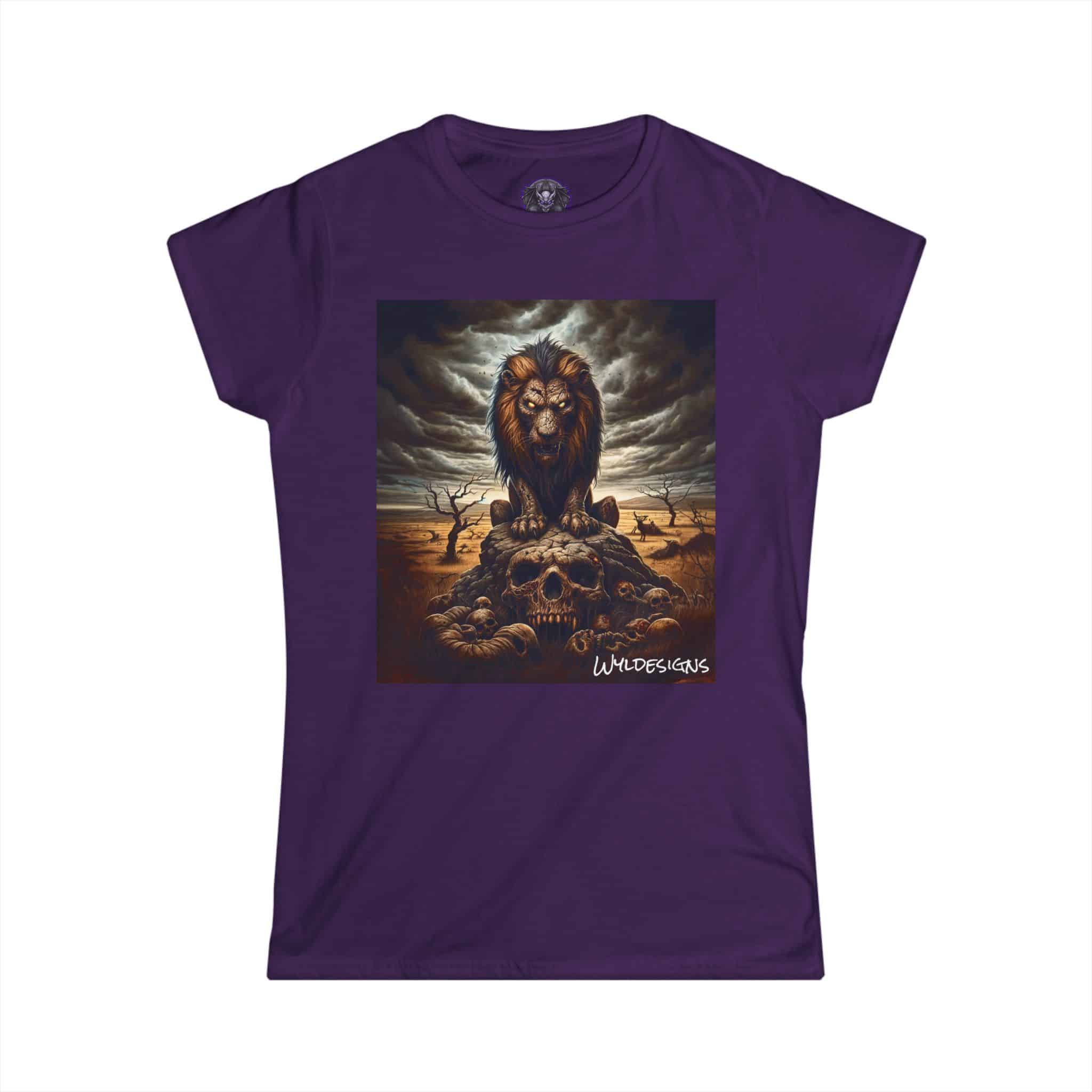 Undead Lion WD-D015 By Wyldesigns Women's Softstyle Tee - Image 34