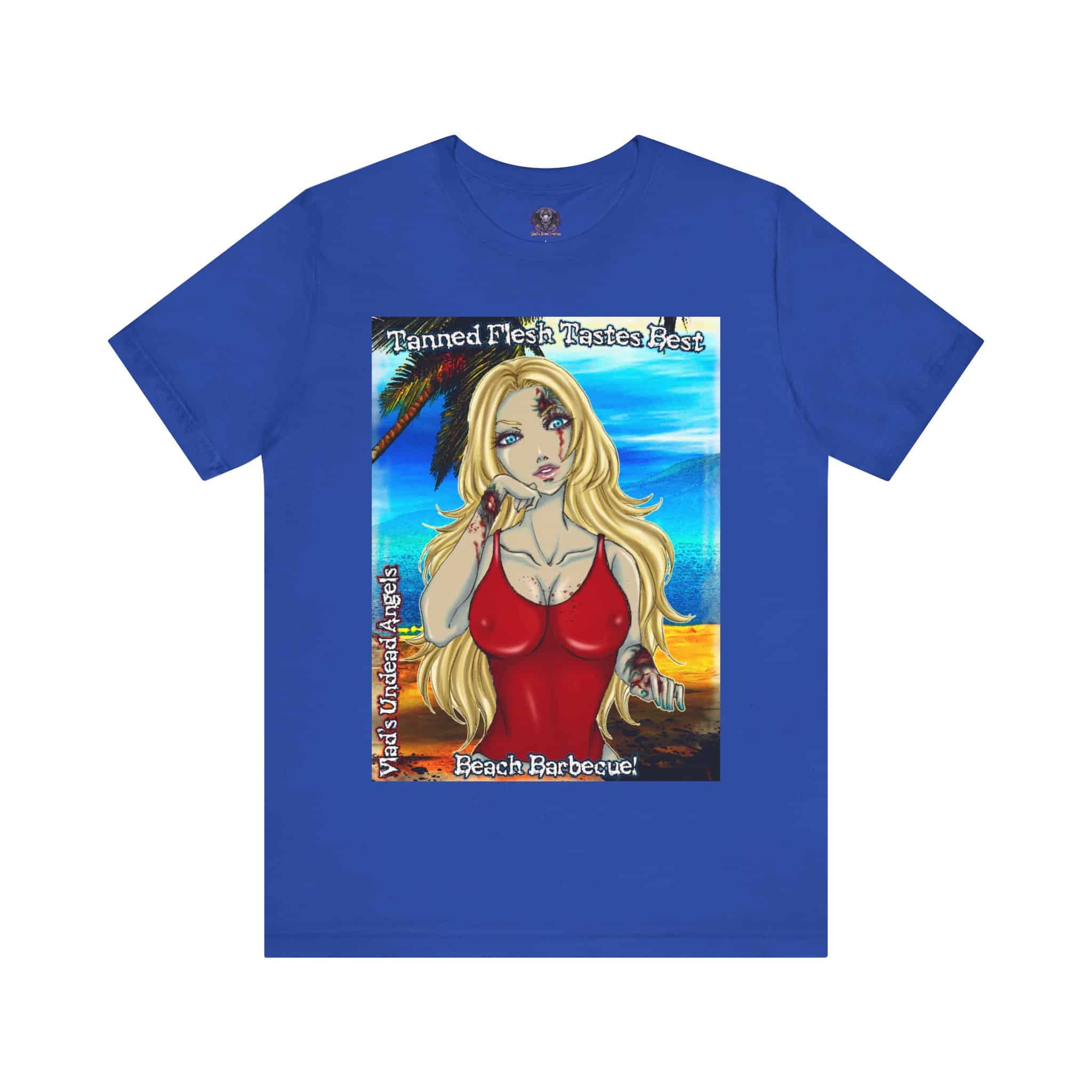 Shay Undead Angel Zombie Lifeguard - Classic Art w/Text C1 Unisex Jersey Short Sleeve Tee - Image 27