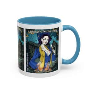 Tiffany Undead Angel Zombie Graduate – Classic Art V2 w/Text Accent Coffee Mug (11, 15oz)