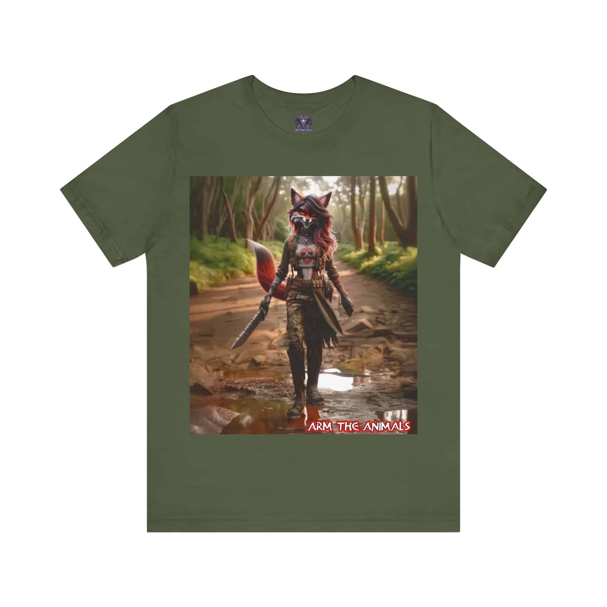Arm The Animals: Hunter Fox #AA-D-Fo001 Unisex Jersey Short Sleeve Tee - Image 45