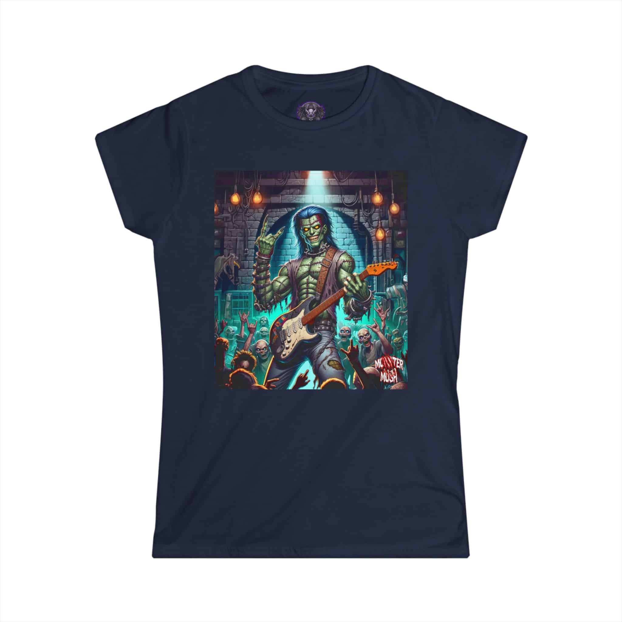 Monster Mosh 2024 Tour Frankie On Guitar MM-D002 Women's Softstyle Tee - Image 28