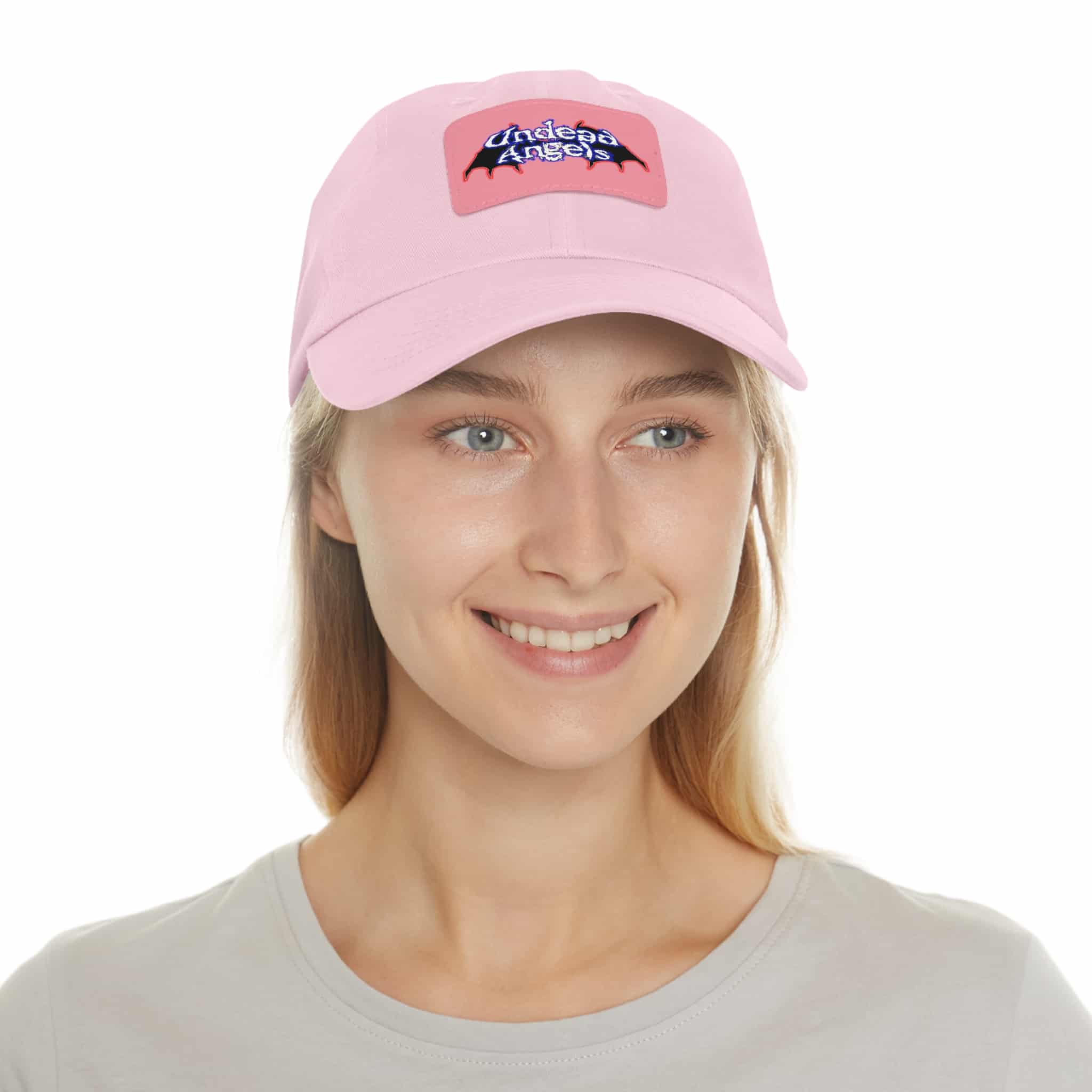 Undead Angels Logo Leather Patch Dad Hat - Casual Style for Music Lovers - Image 69