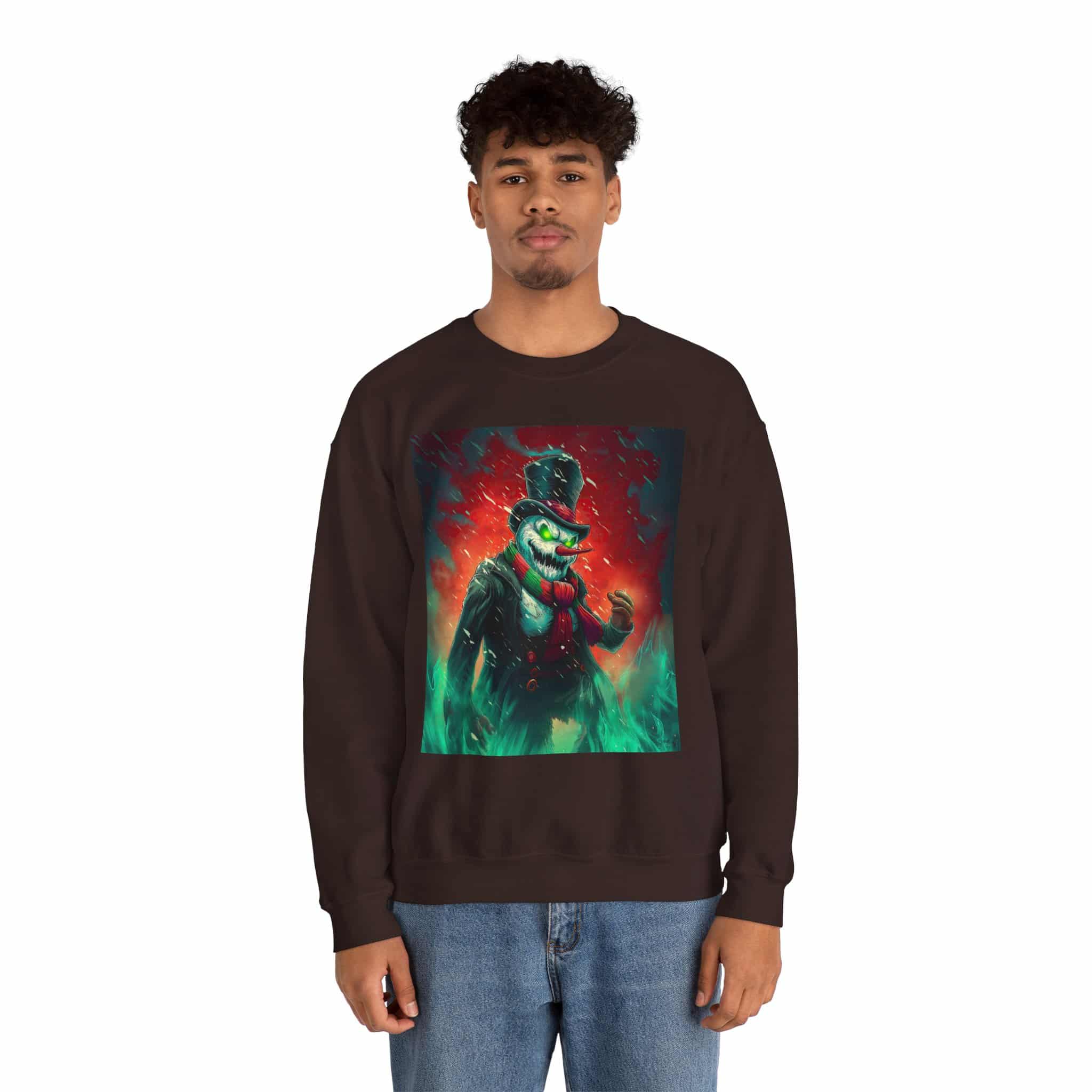 Sadistic Snowman II Unisex Heavy Blend™ Crewneck Sweatshirt Christmas - Image 9