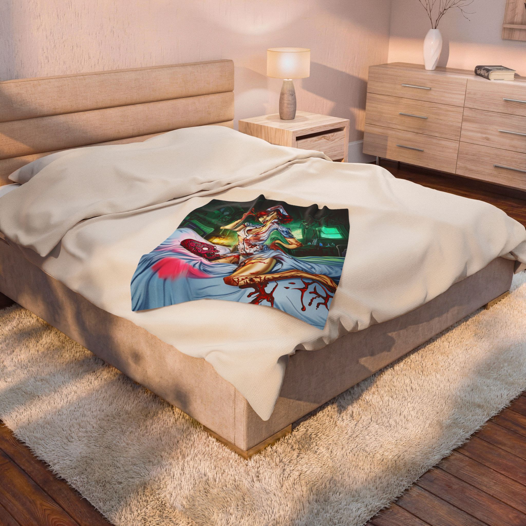 Undead Angels Zombie Nurse Abigail Reborn Style I-BZ Plush Blanket, Cozy Throw for Fall Decor - Image 12
