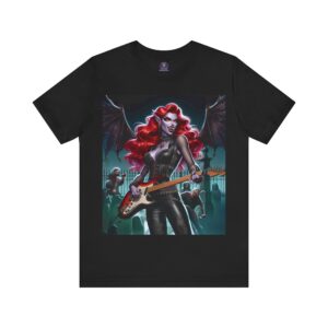 Monster Mosh Undead Angels Vampire Guitarist #MM-D-UA-C02 Unisex Jersey Short Sleeve Tee