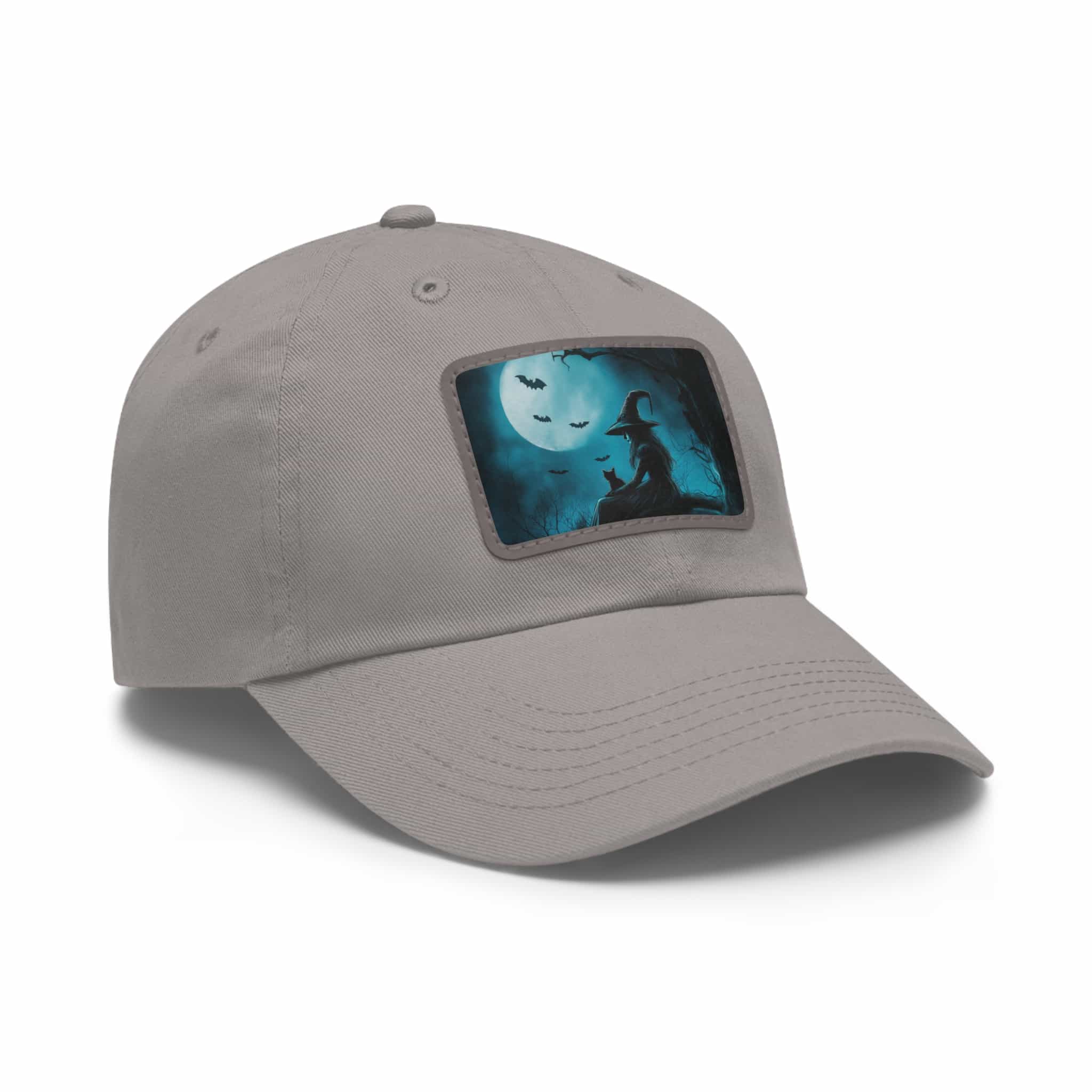 Witch With Black Cat By Moonlight #MJ-W003 Logo Leather Patch Dad Hat - Casual Style for Music Lovers - Image 42